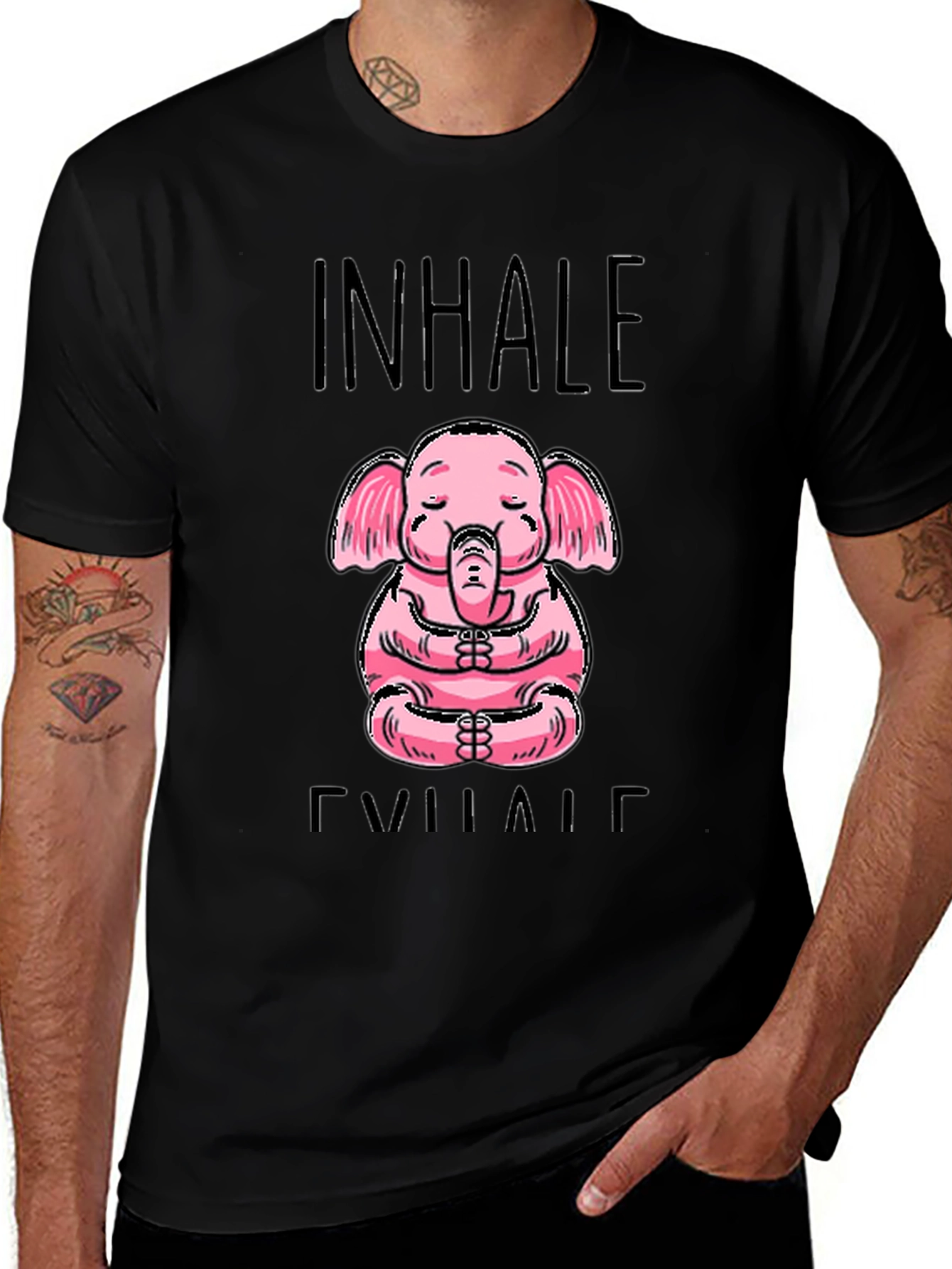 Yoga Elephant T-Shirt - Inhale Exhale