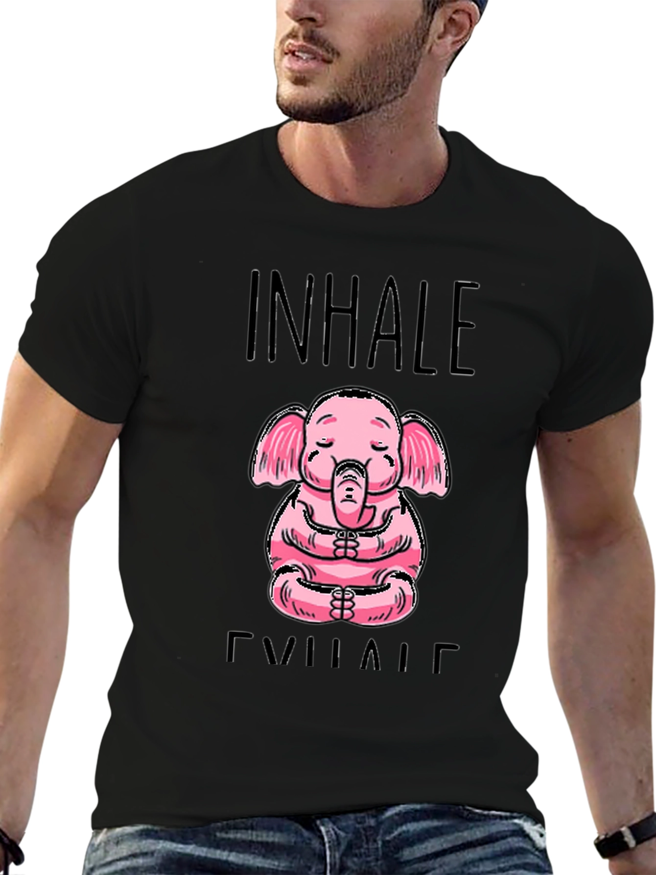 Yoga Elephant T-Shirt - Inhale Exhale