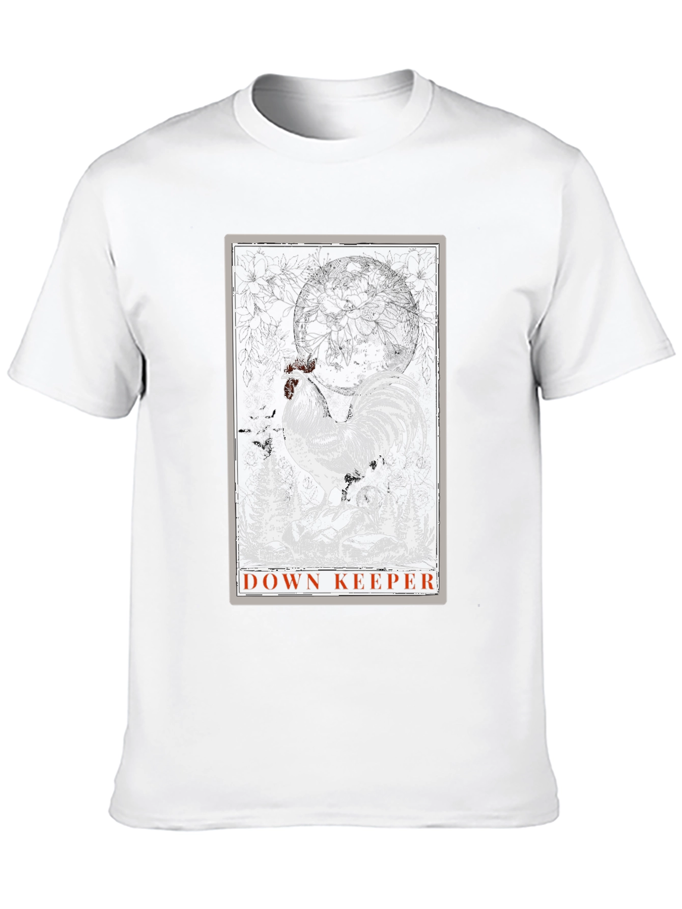 Down Keeper Rooster Graphic Tee - Black