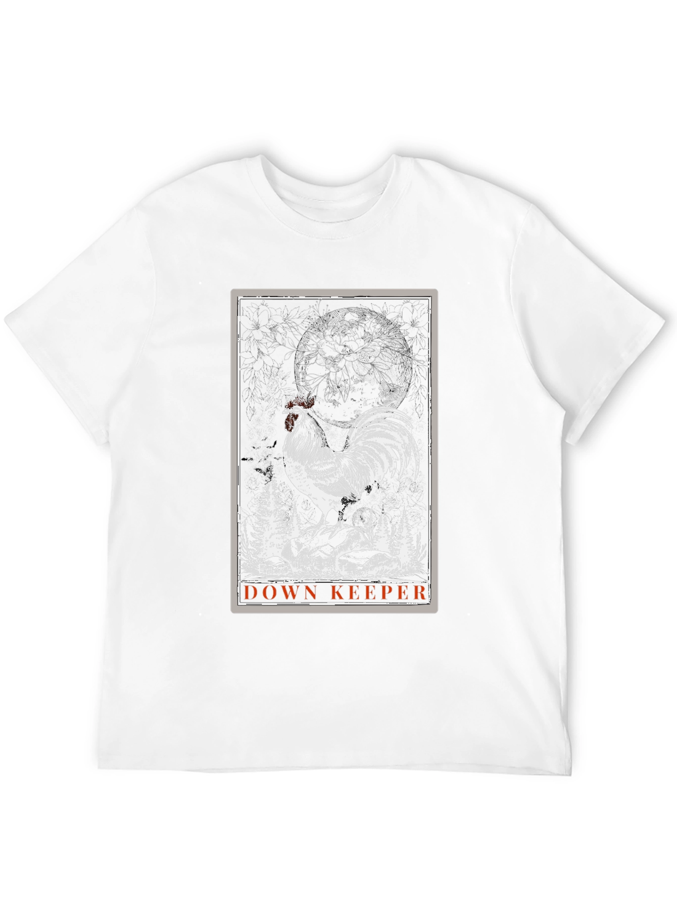 Down Keeper Rooster Graphic Tee - Black