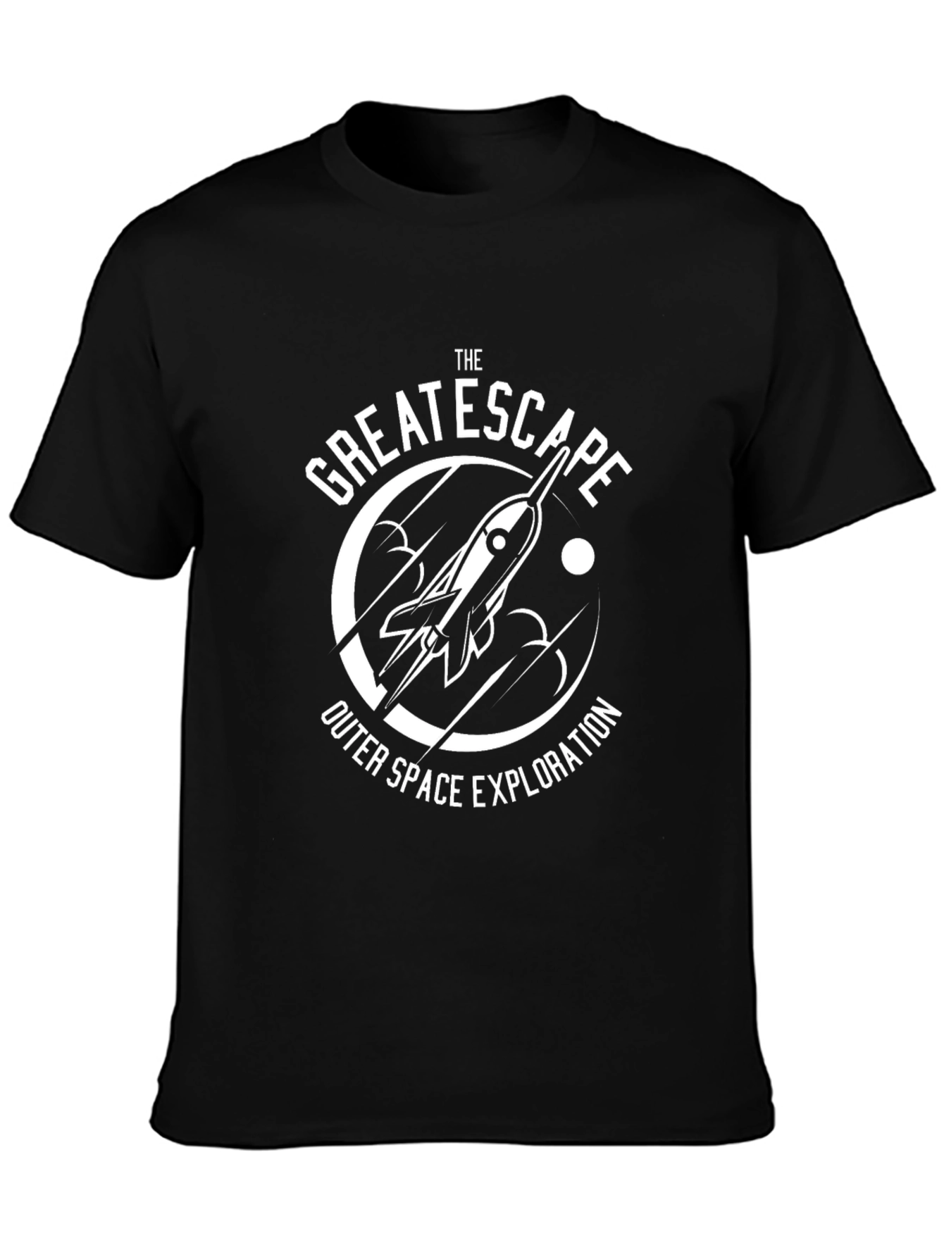 The Great Escape Outer Space Exploration Black T-Shirt