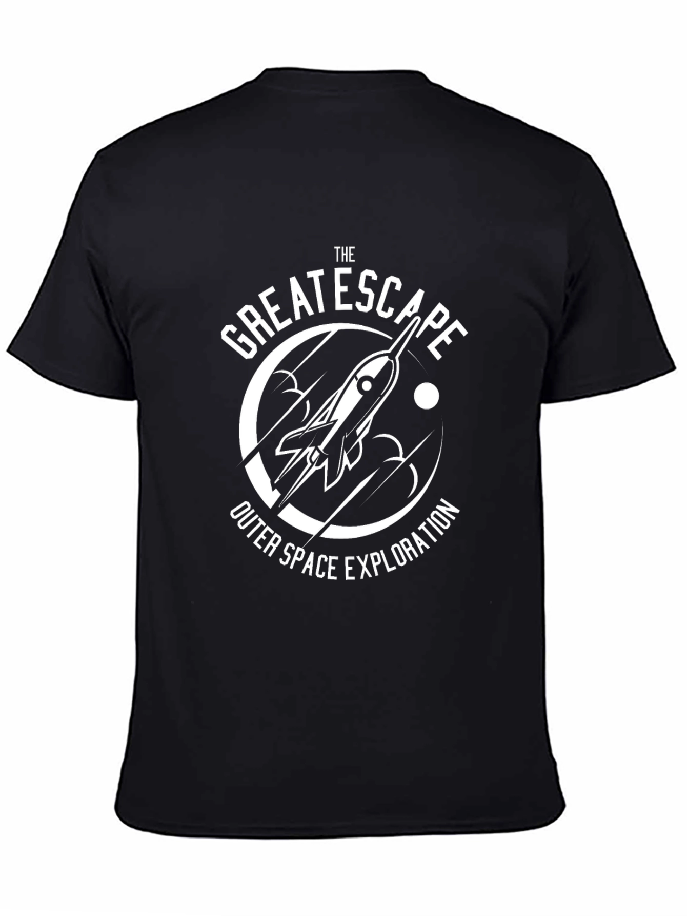 The Great Escape Outer Space Exploration Black T-Shirt