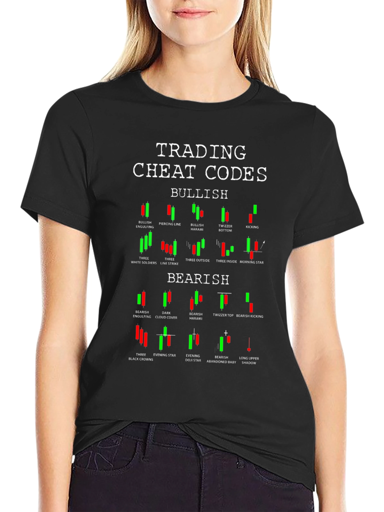Trading Cheat Codes Black Graphic T-Shirt