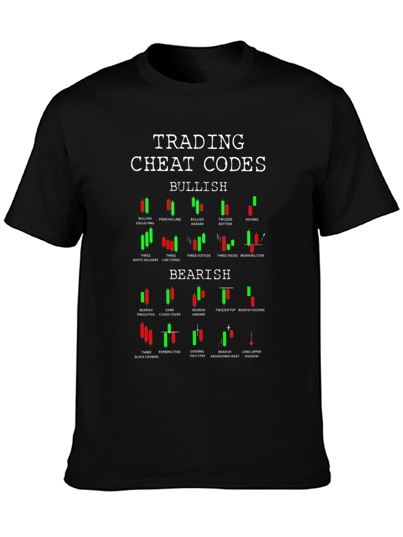 Trading Cheat Codes Black Graphic T-Shirt