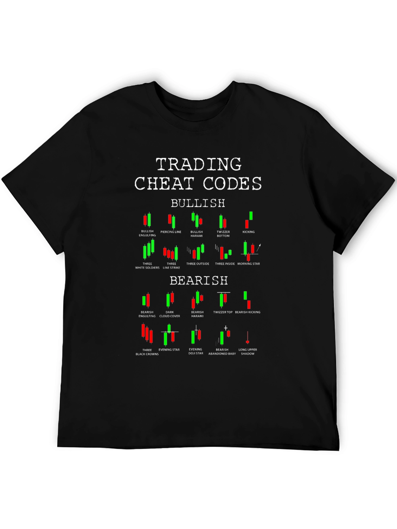 Trading Cheat Codes Black Graphic T-Shirt