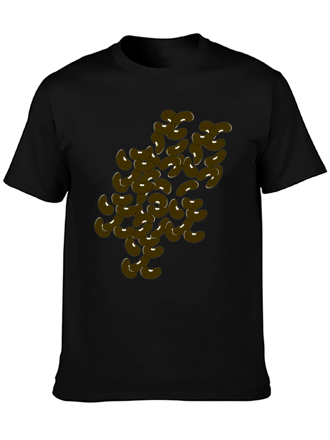 Funny Bean Graphic Black T-Shirt