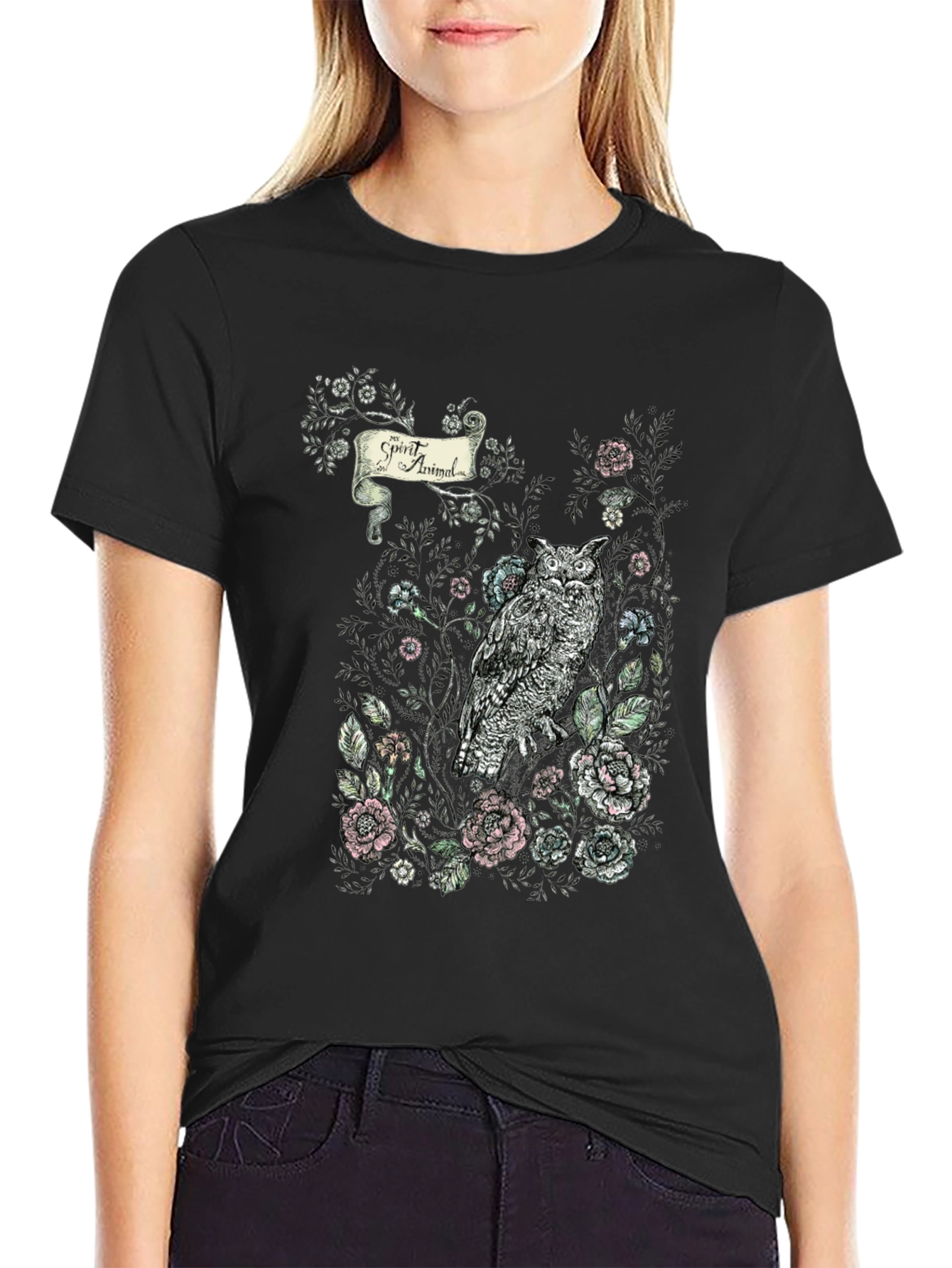 Owl Spirit Animal Graphic T-Shirt | Stylish Nature Tee