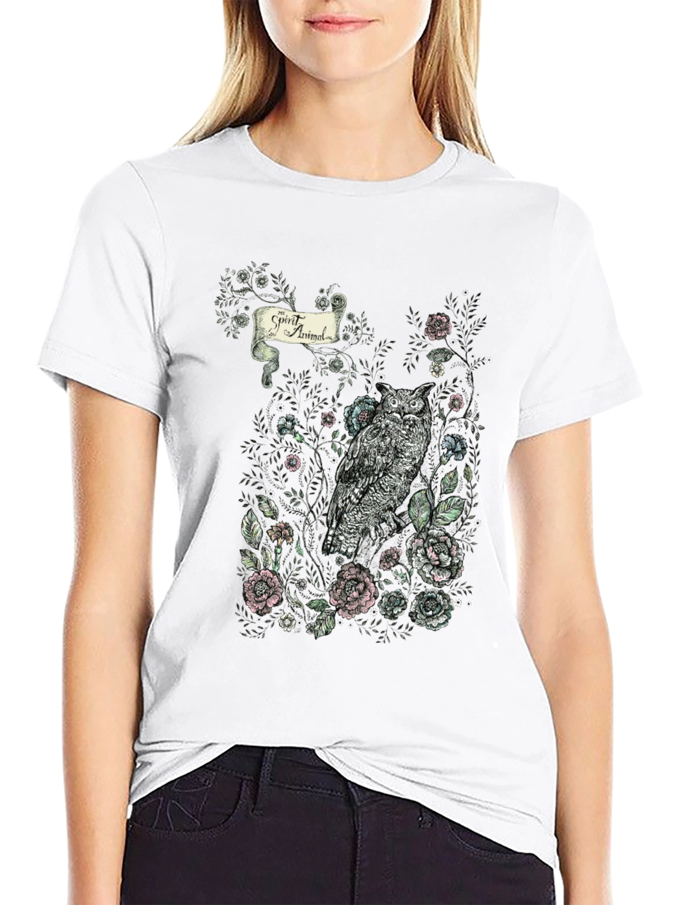 Owl Spirit Animal Graphic T-Shirt | Stylish Nature Tee