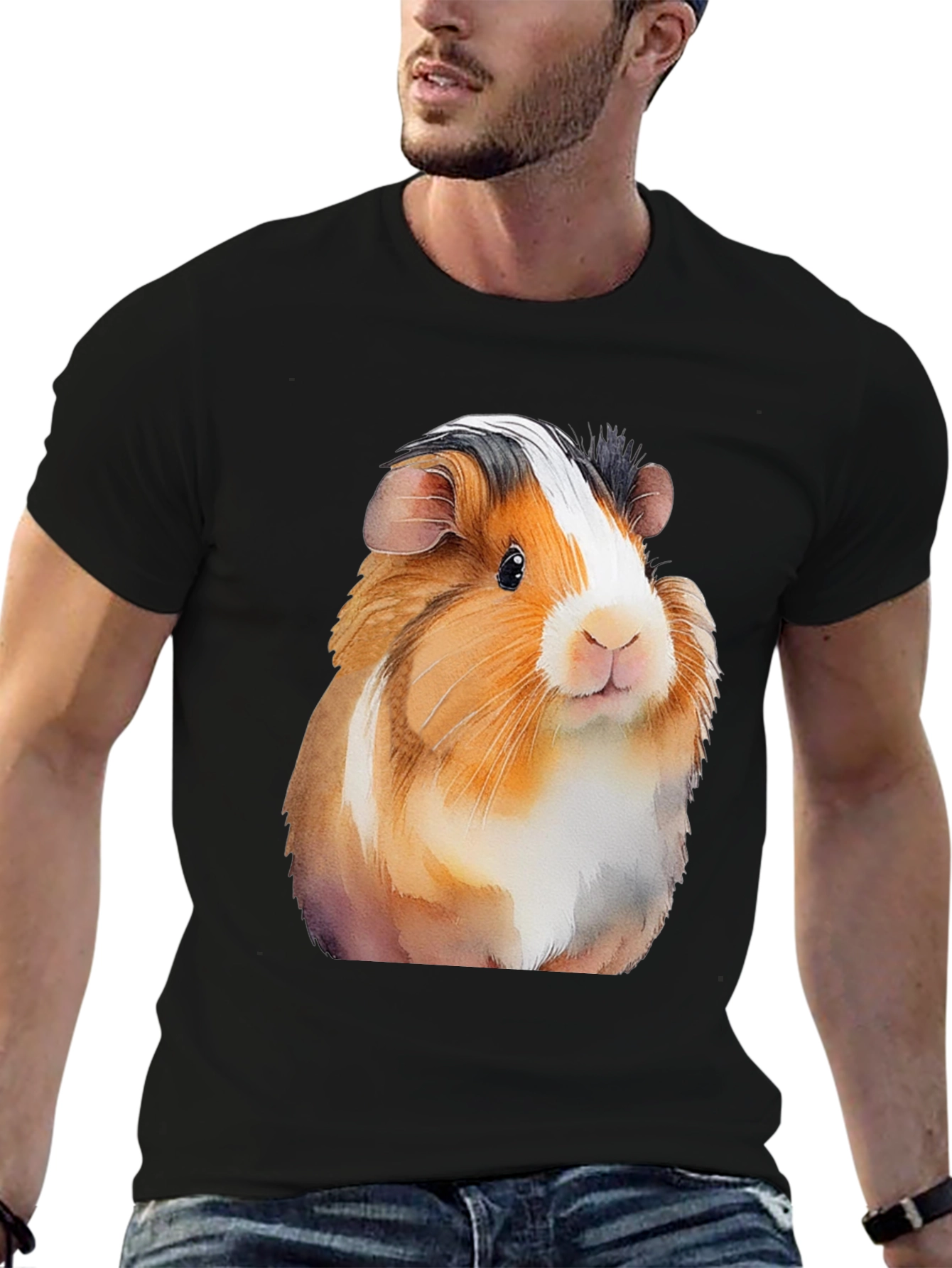 Guinea Pig Graphic T-Shirt - Mens Black Tee