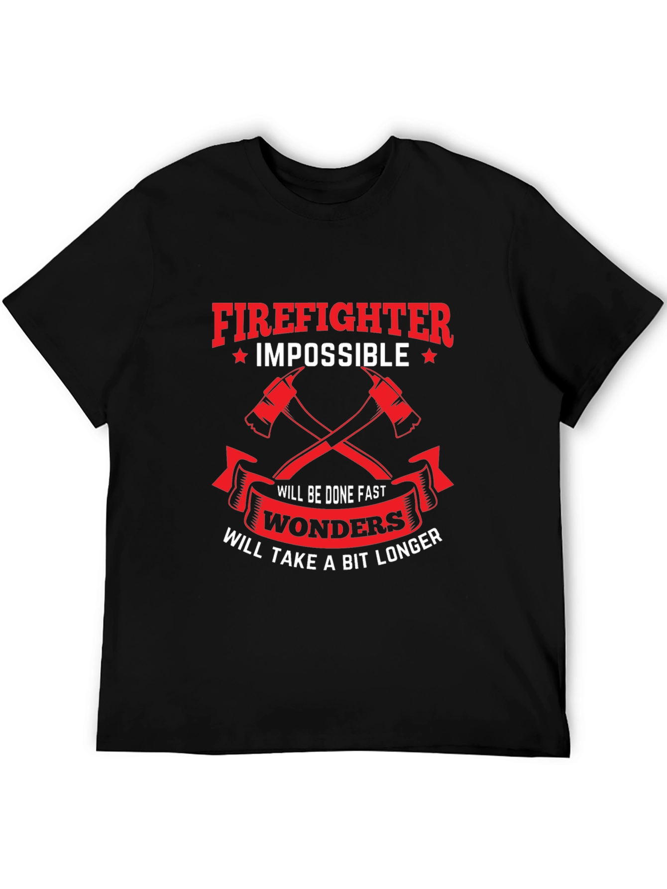 Firefighter Impossible Wonders Graphic T-Shirt