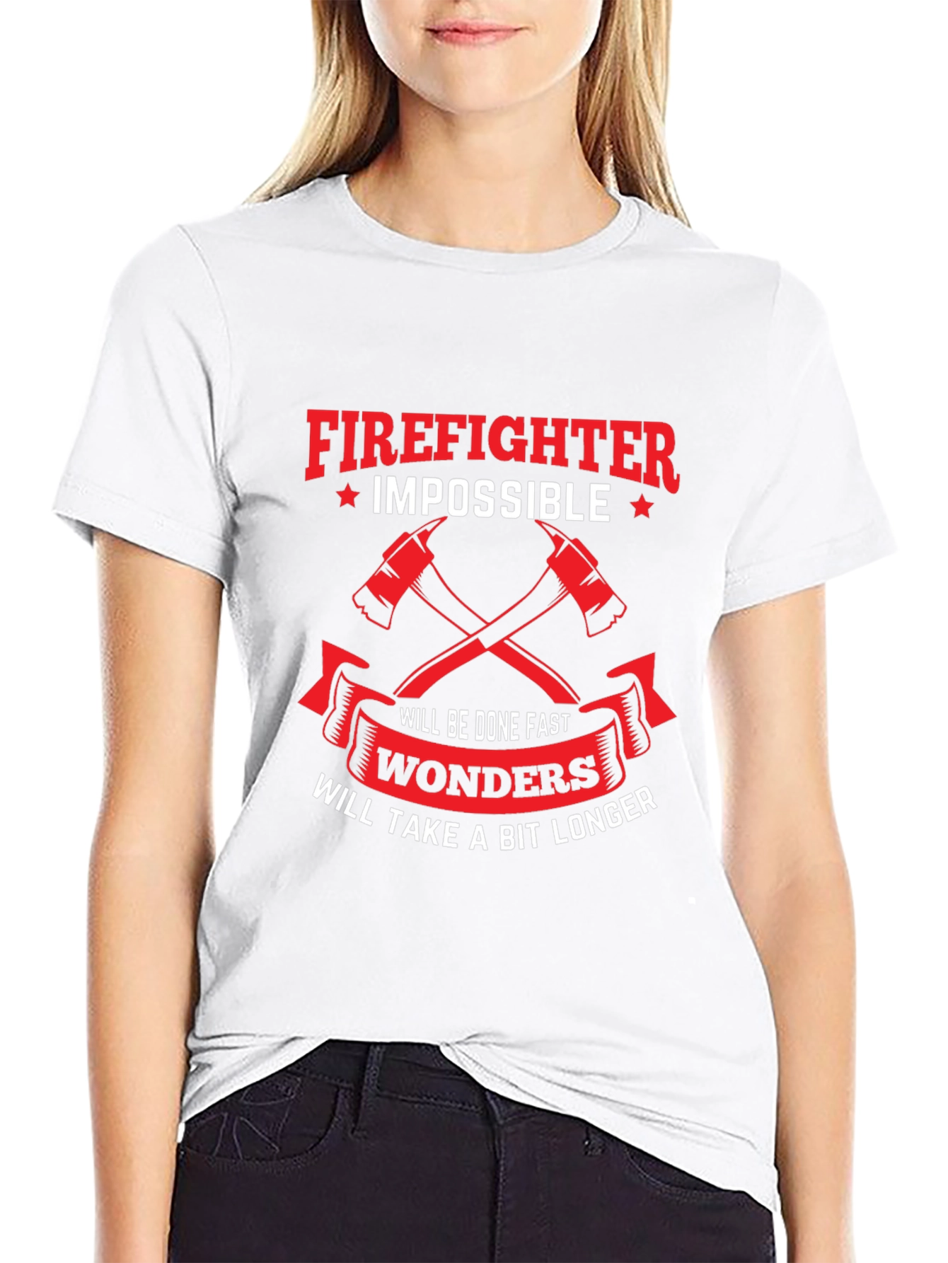 Firefighter Impossible Wonders Graphic T-Shirt