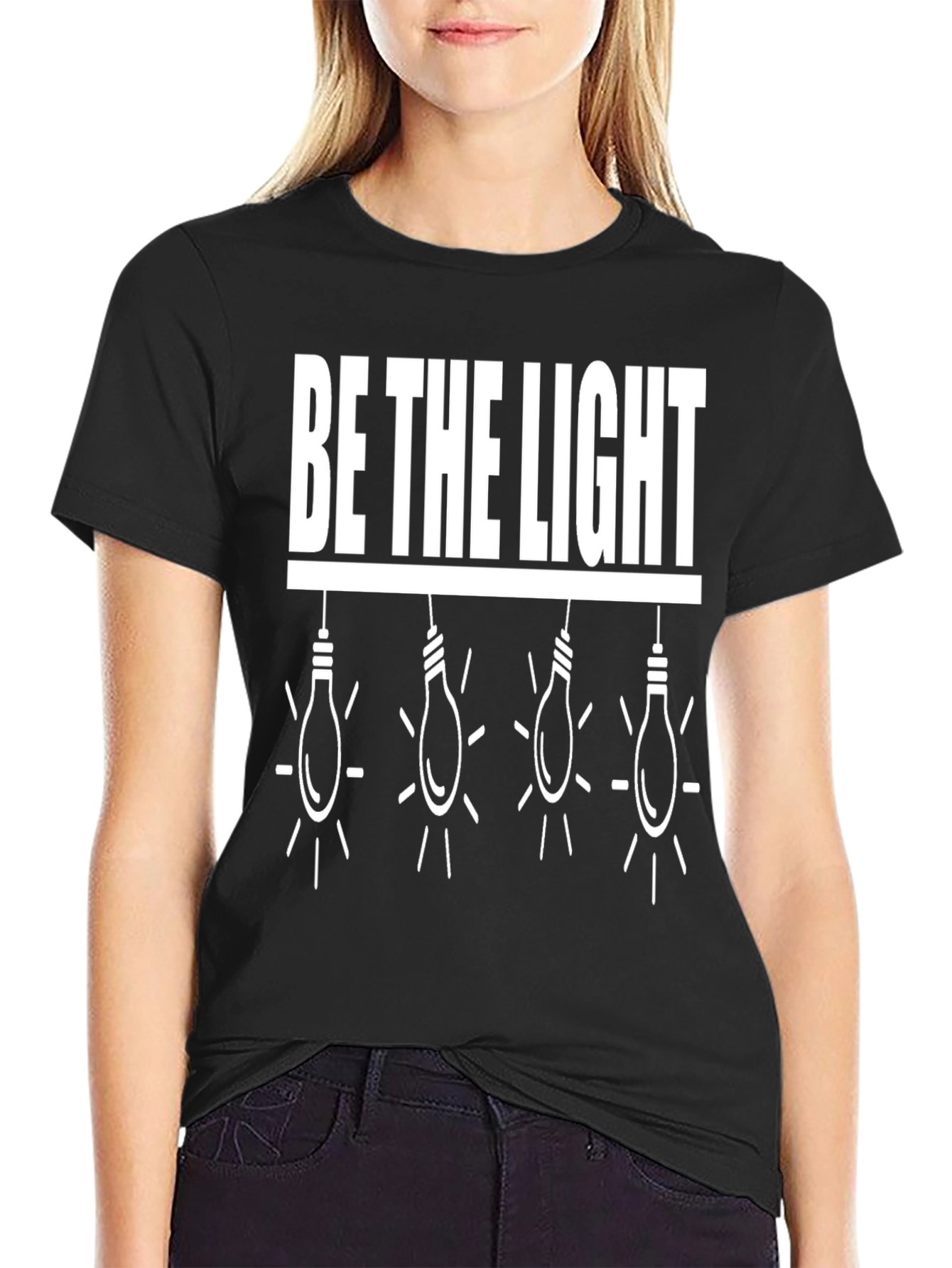 Be The Light Graphic T-Shirt - Black