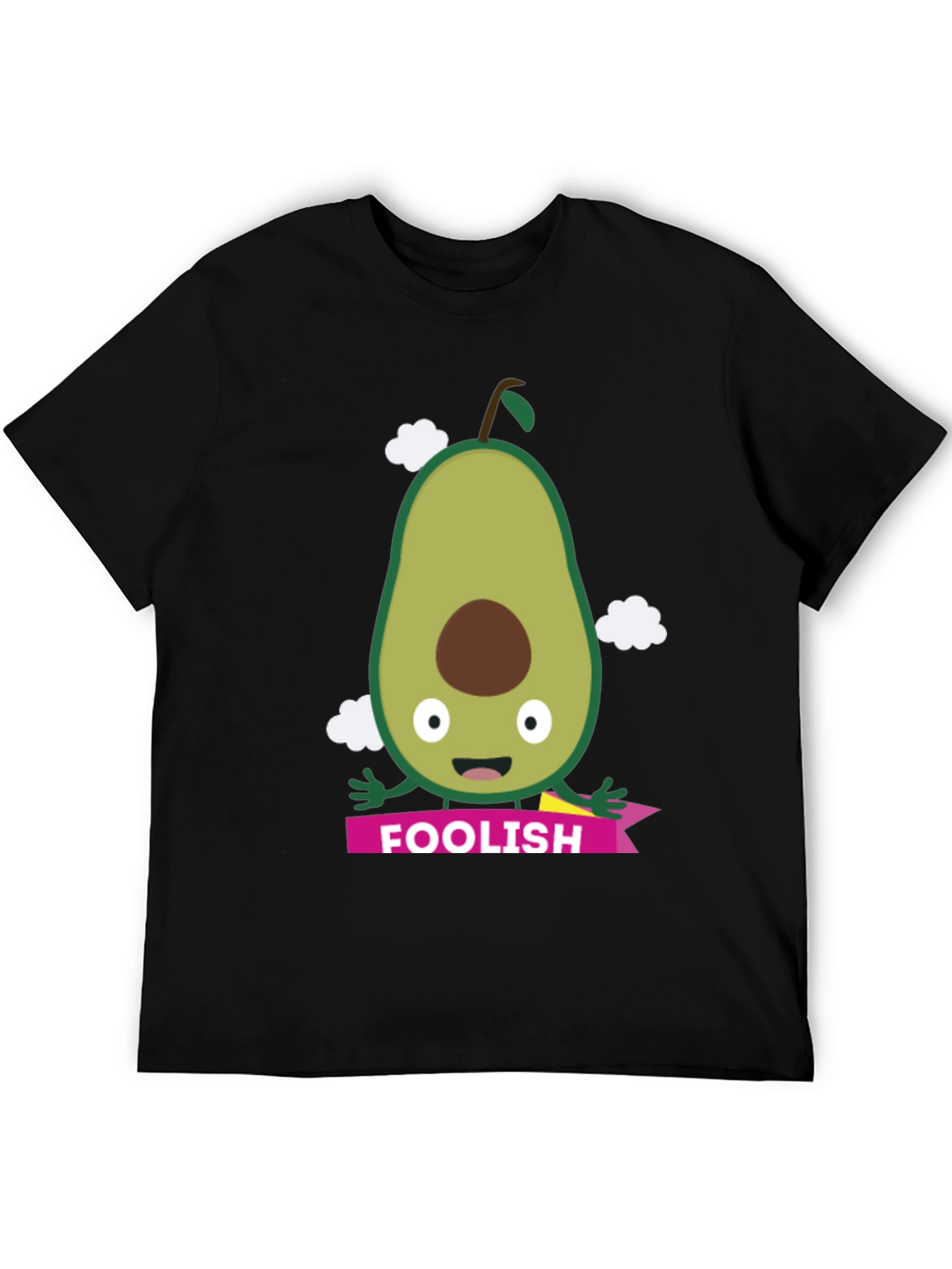 Foolish Avocado Graphic Tee - Black Cotton T-Shirt