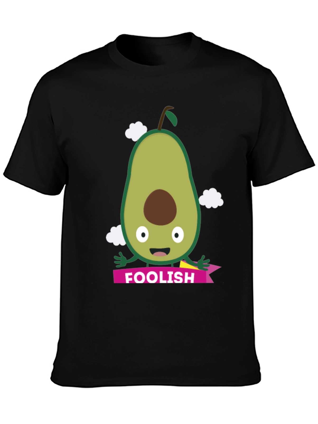 Foolish Avocado Graphic Tee - Black Cotton T-Shirt