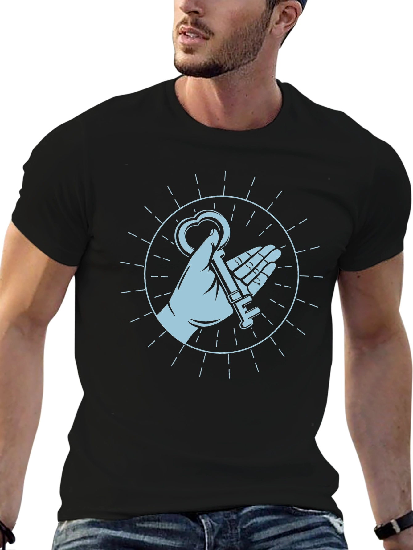 Key to My Heart Graphic Tee - Black