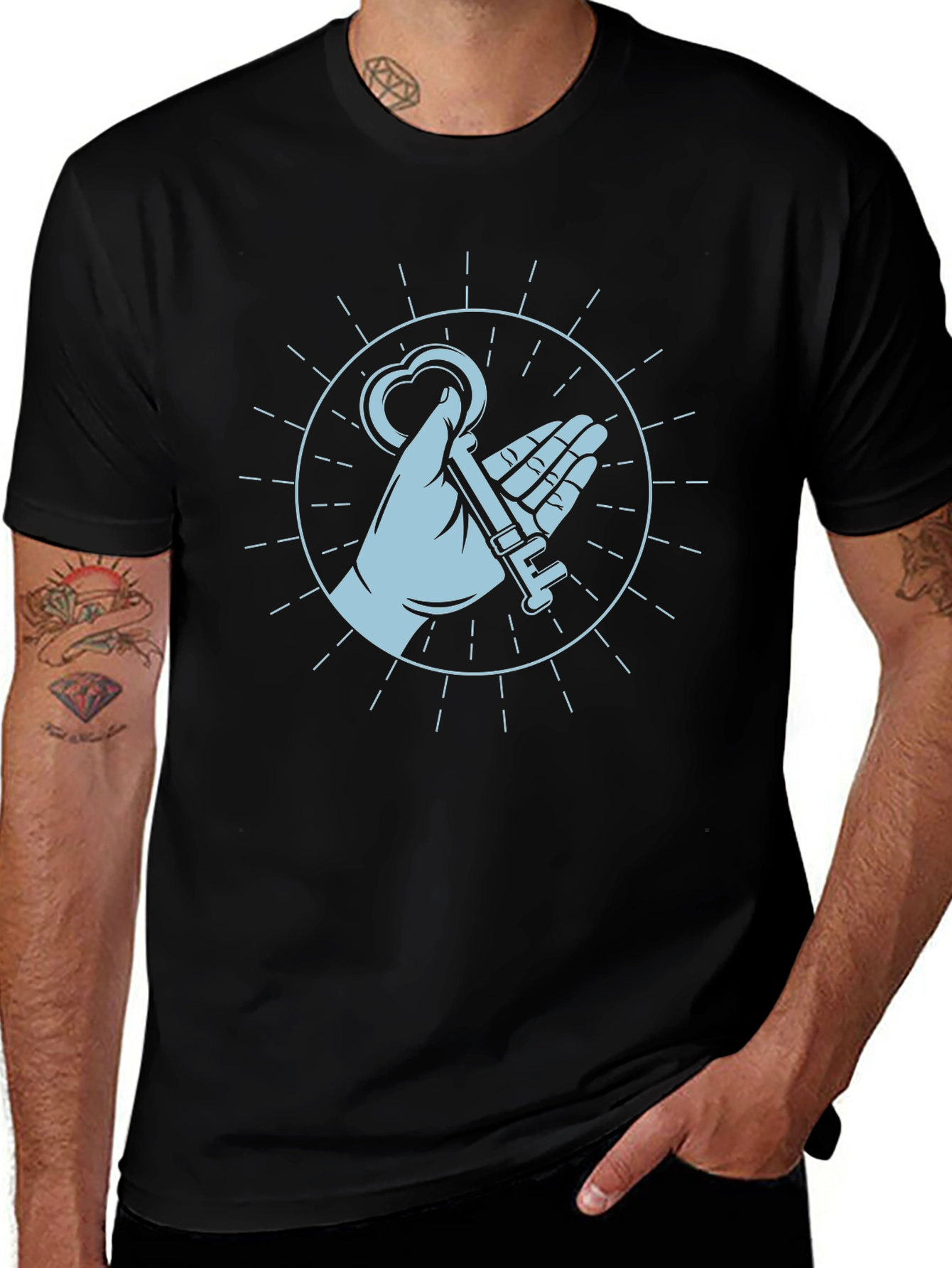 Key to My Heart Graphic Tee - Black