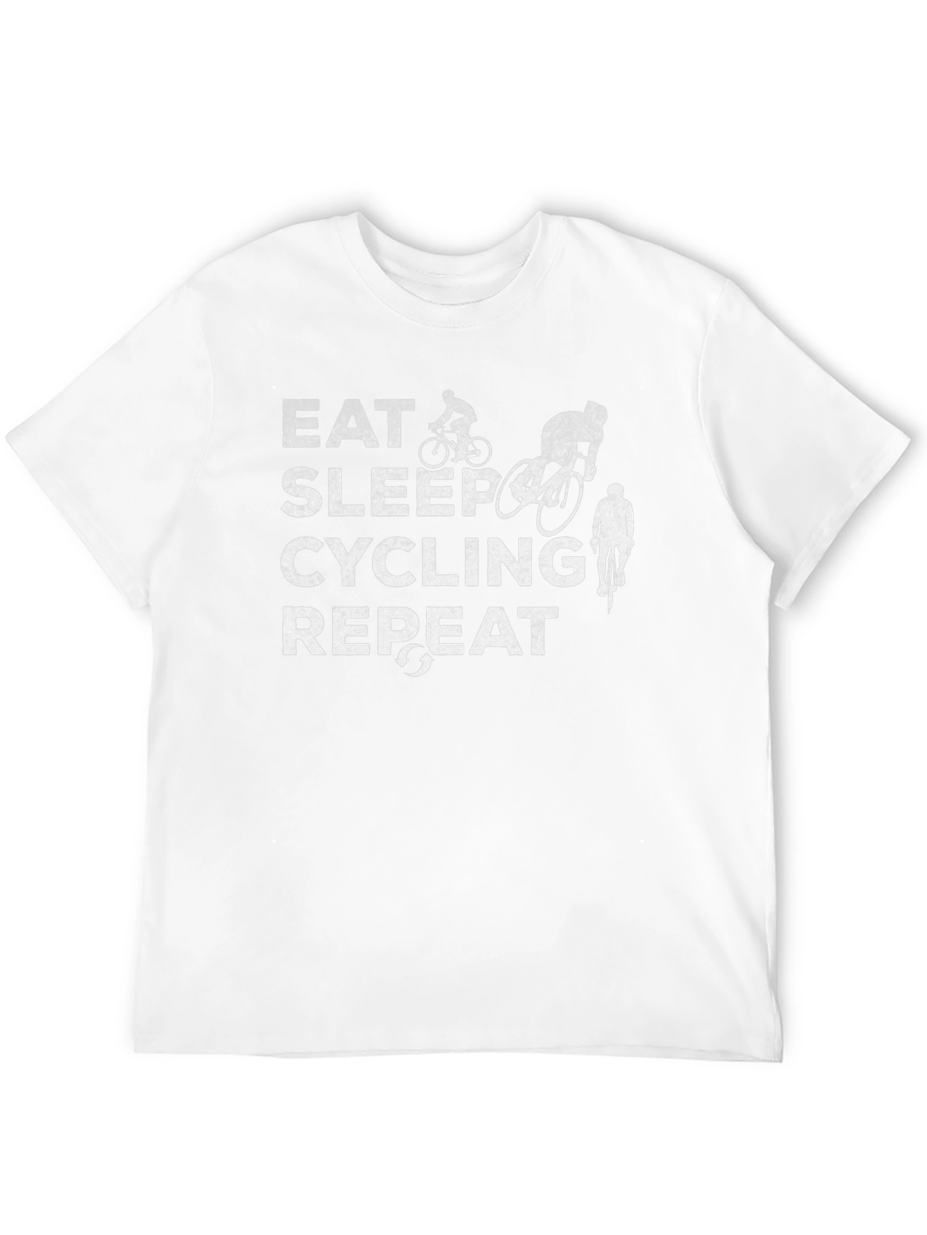 Eat Sleep Cycling Repeat Black T-Shirt