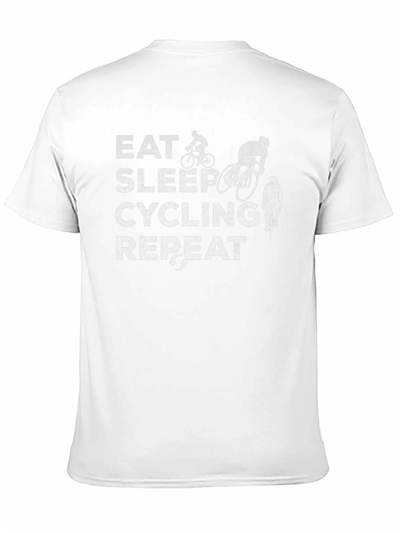 Eat Sleep Cycling Repeat Black T-Shirt