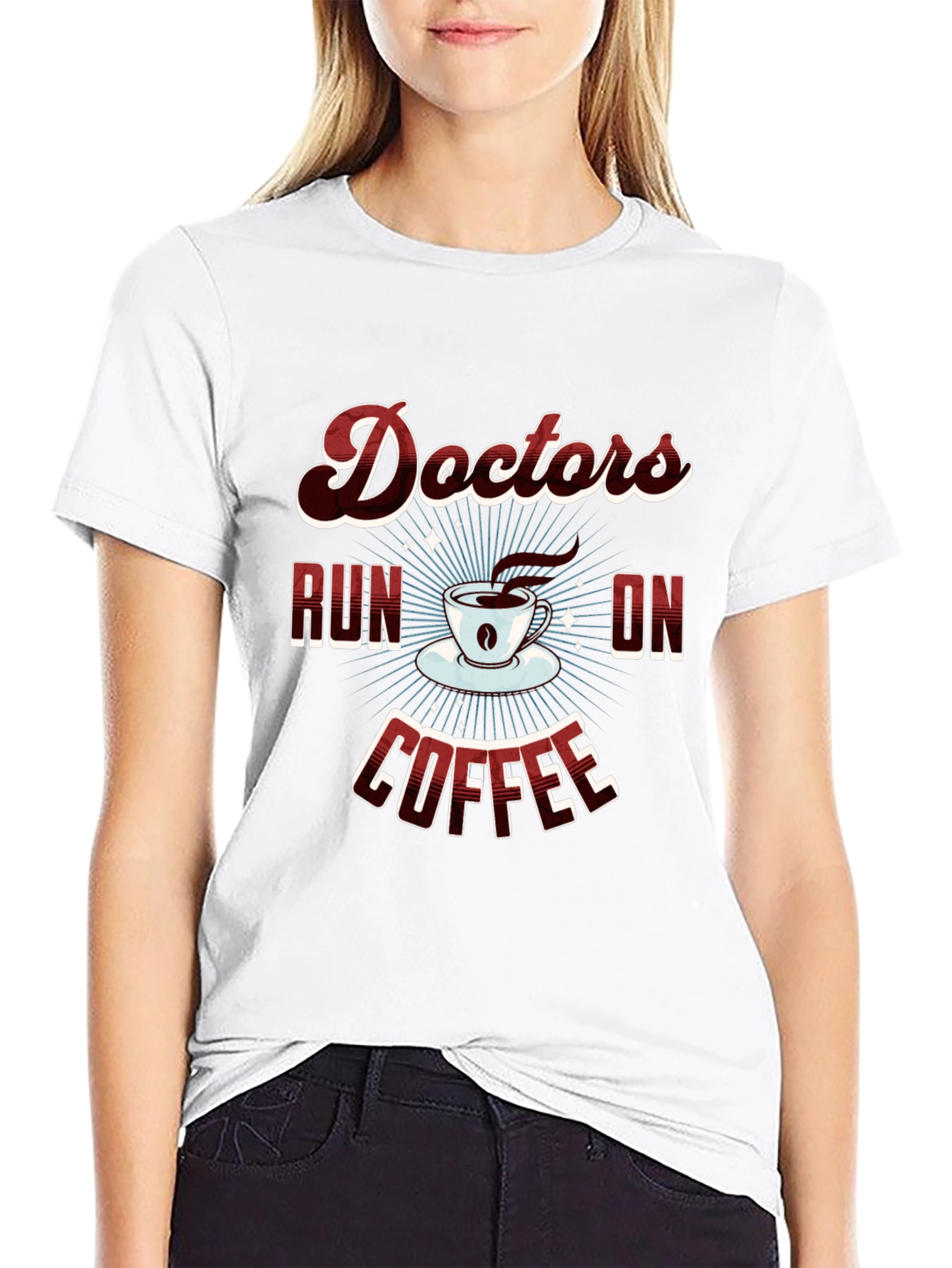Doctors Run on Coffee Graphic T-Shirt