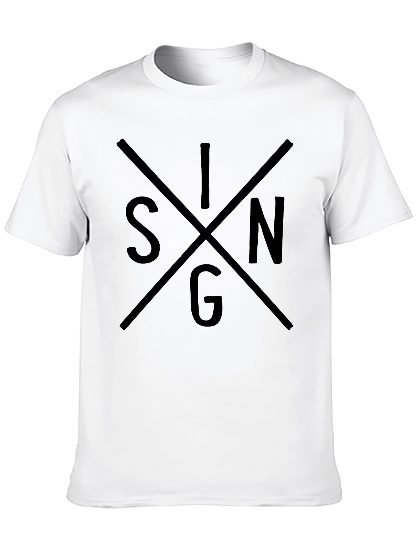 Modern Black SIN Graphic Tee - Mens Casual Style