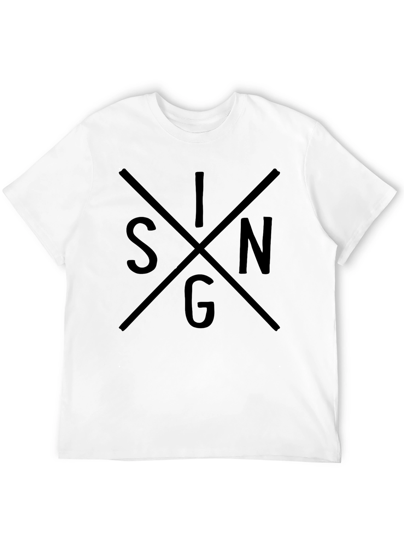Modern Black SIN Graphic Tee - Mens Casual Style