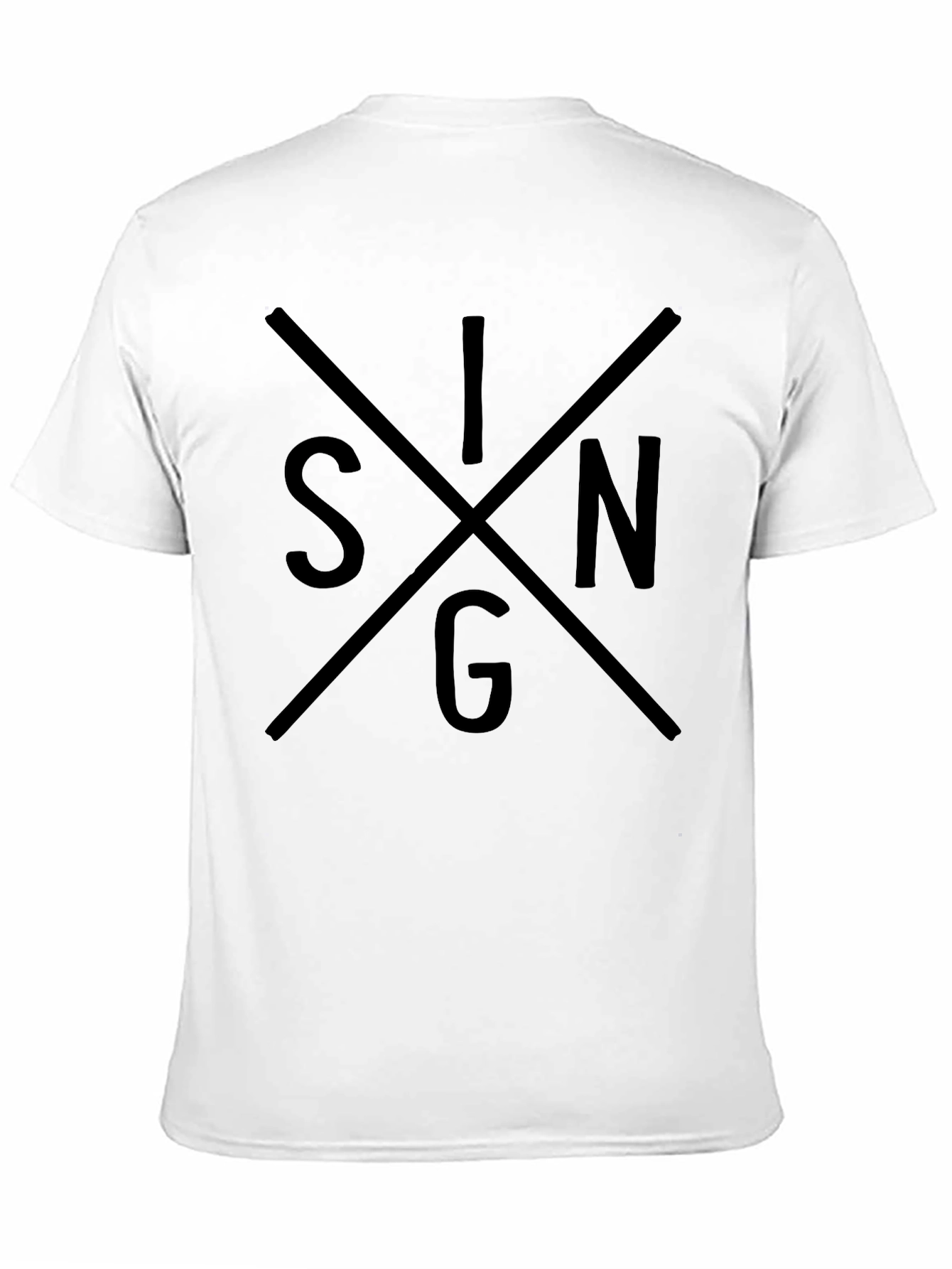 Modern Black SIN Graphic Tee - Mens Casual Style