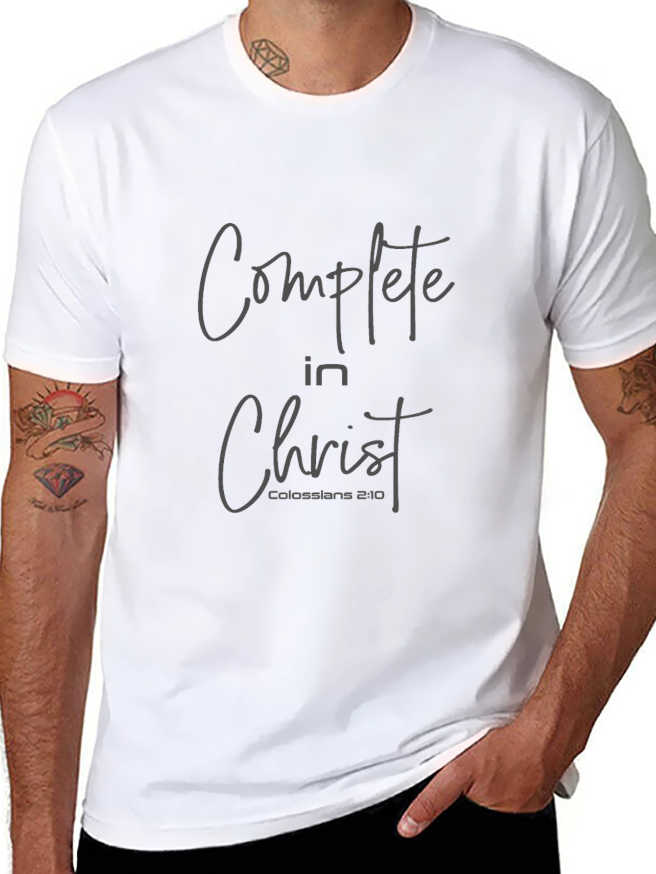 Complete in Christ Graphic Tee - Stylish Christian Apparel