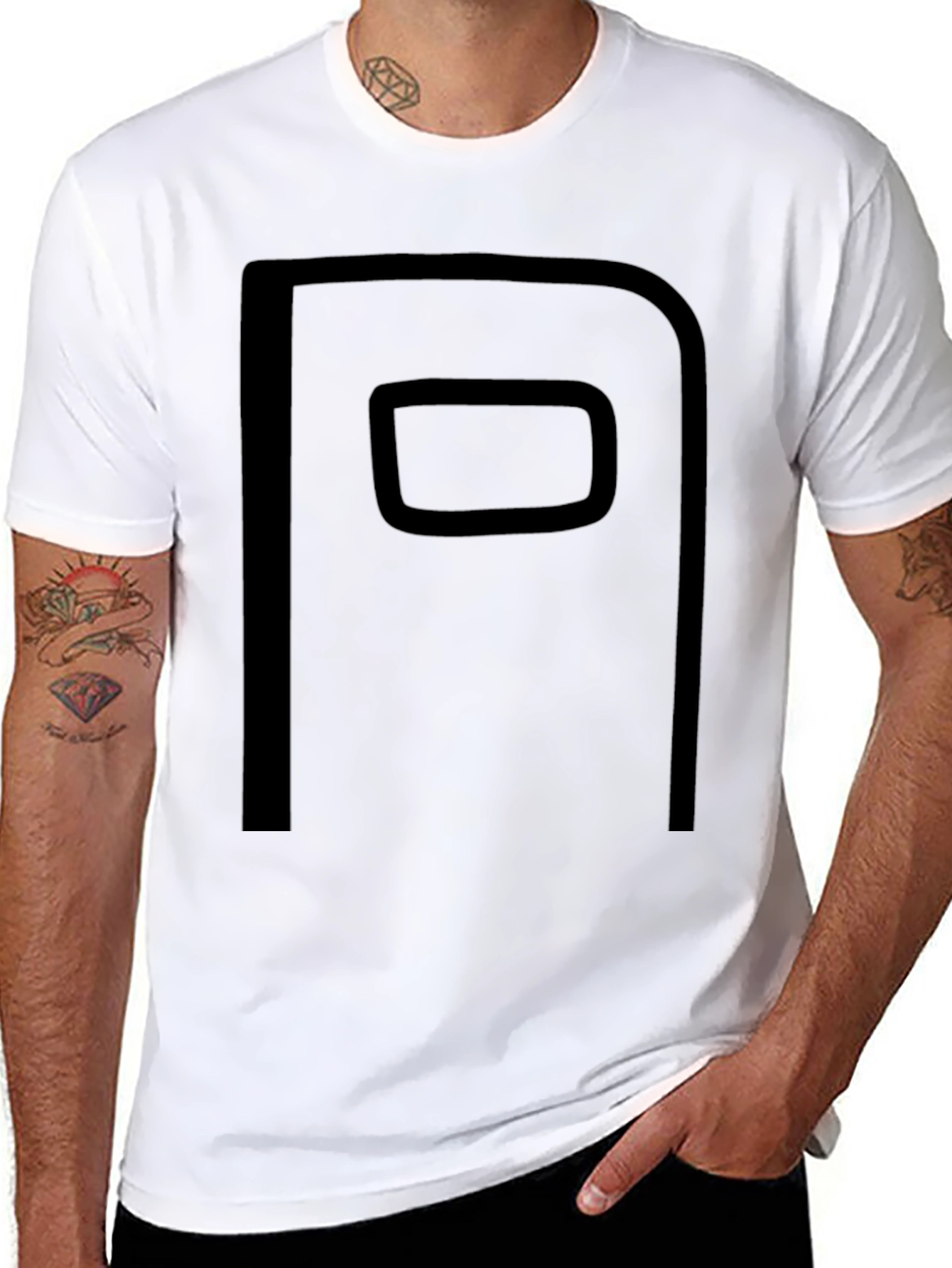 Minimalist Black T-Shirt with Graphic