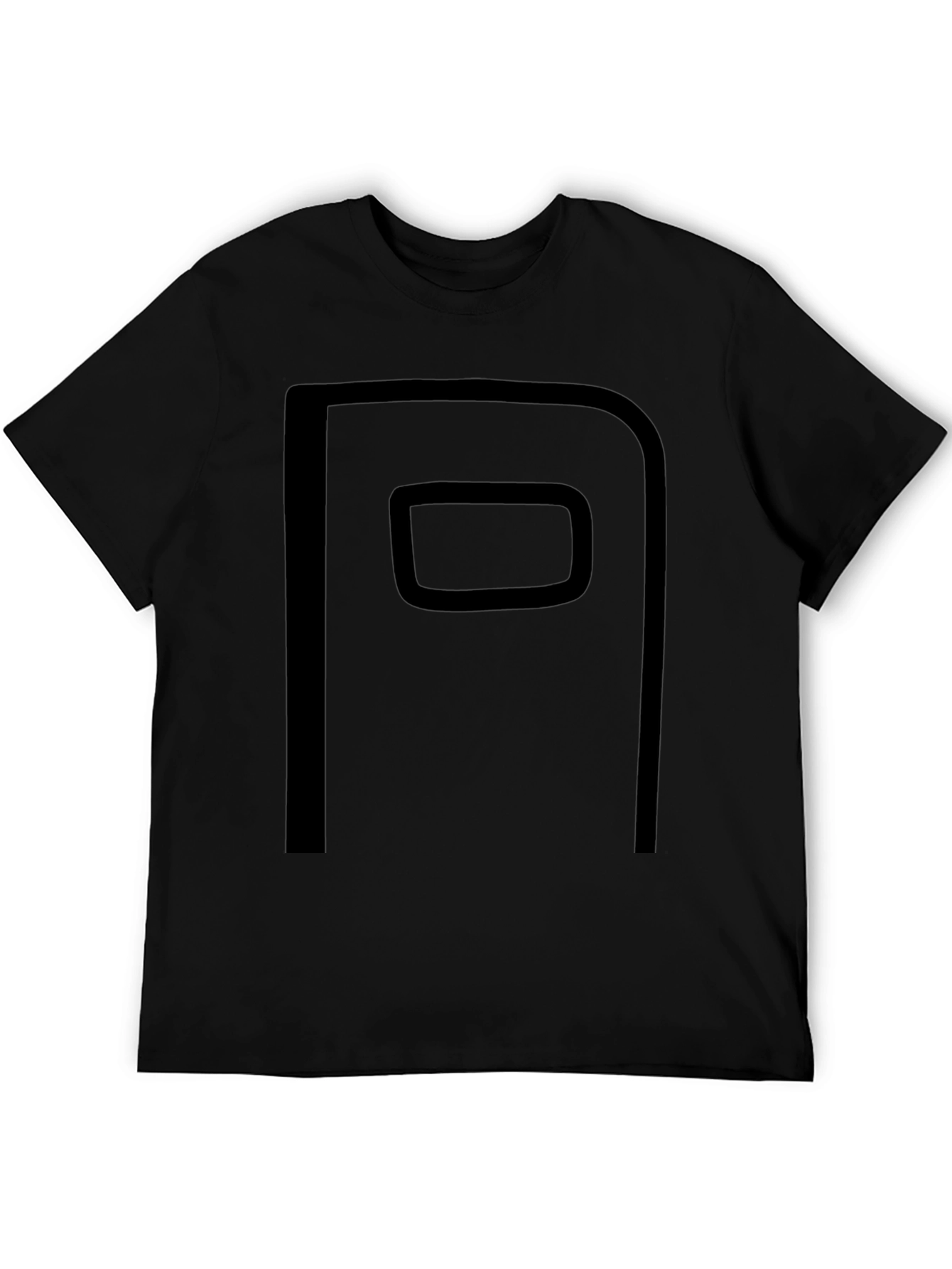 Minimalist Black T-Shirt with Graphic