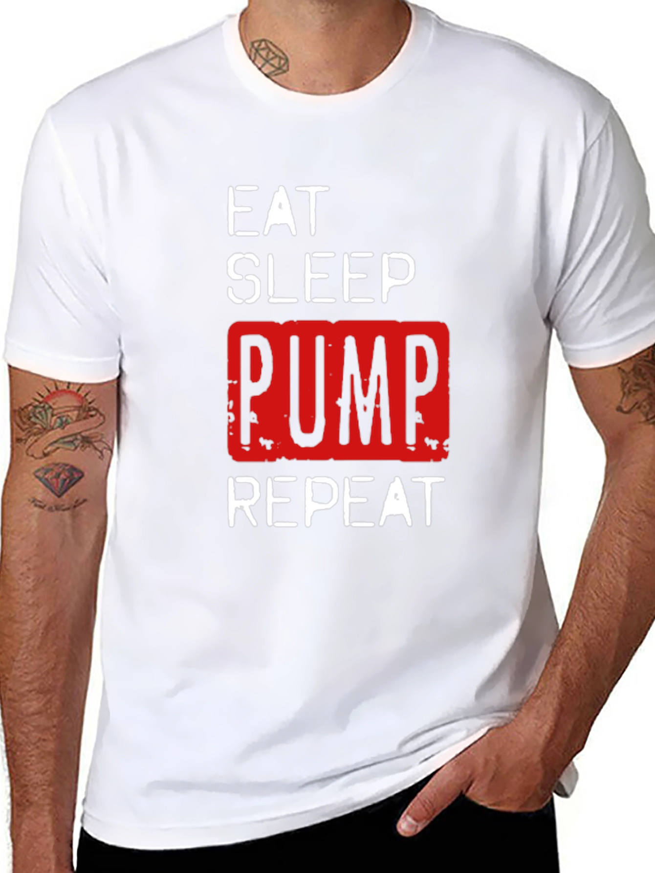 Eat Sleep Pump Repeat Gym T-Shirt