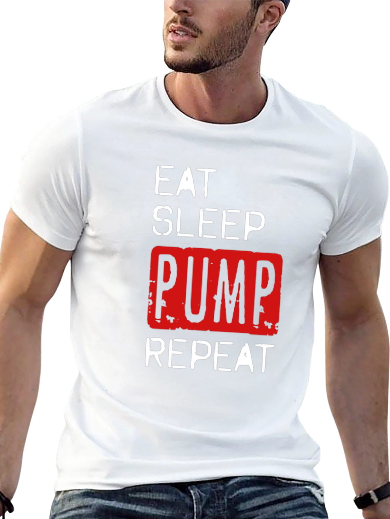 Eat Sleep Pump Repeat Gym T-Shirt