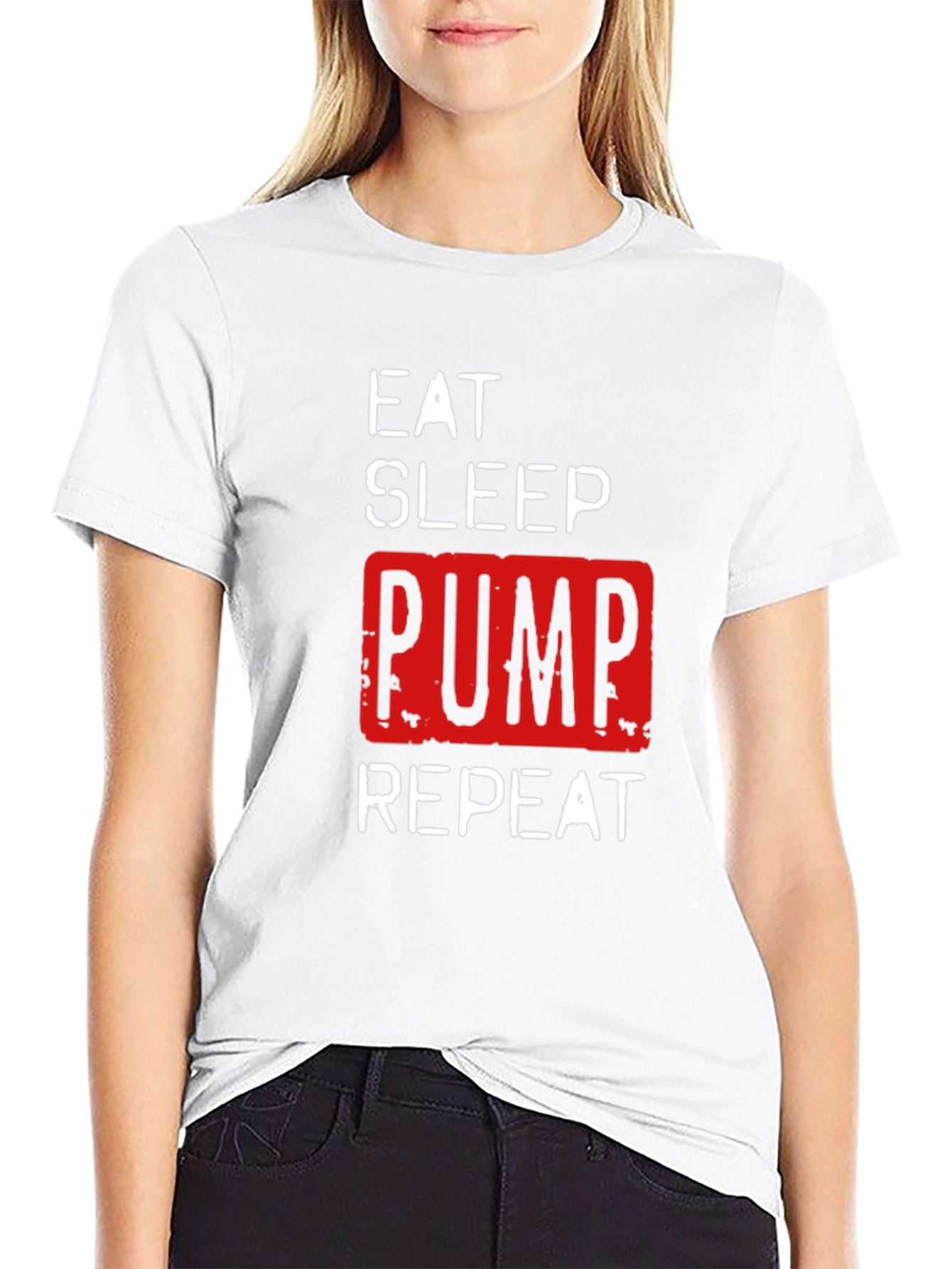 Eat Sleep Pump Repeat Gym T-Shirt