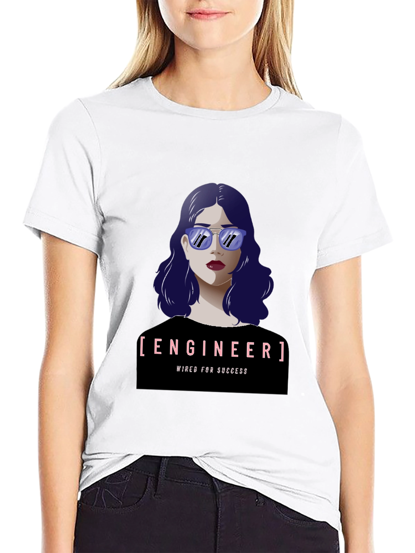 Engineer Woman Graphic Tee - Wired For Success