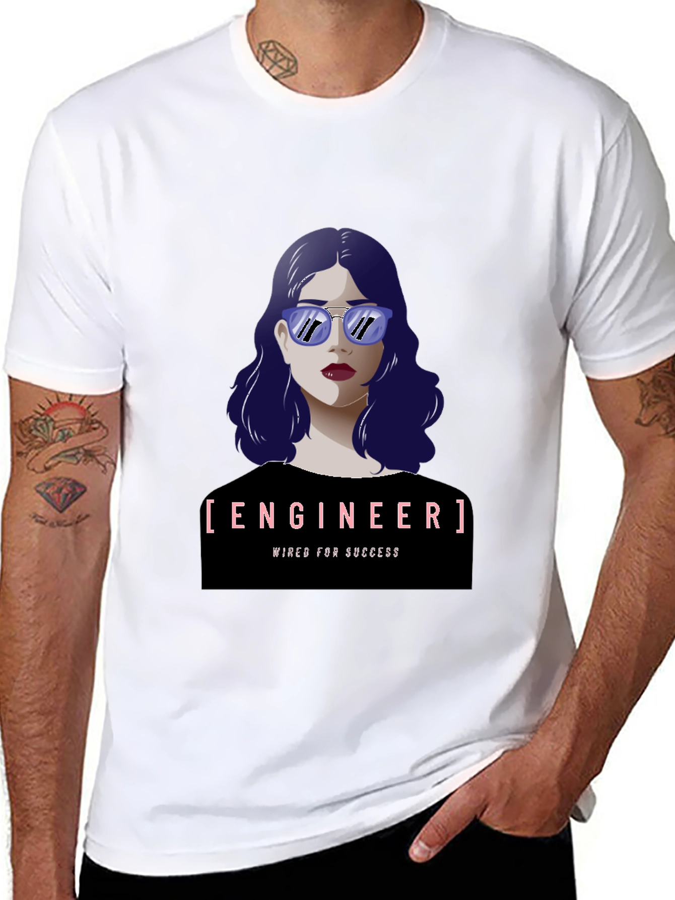 Engineer Woman Graphic Tee - Wired For Success
