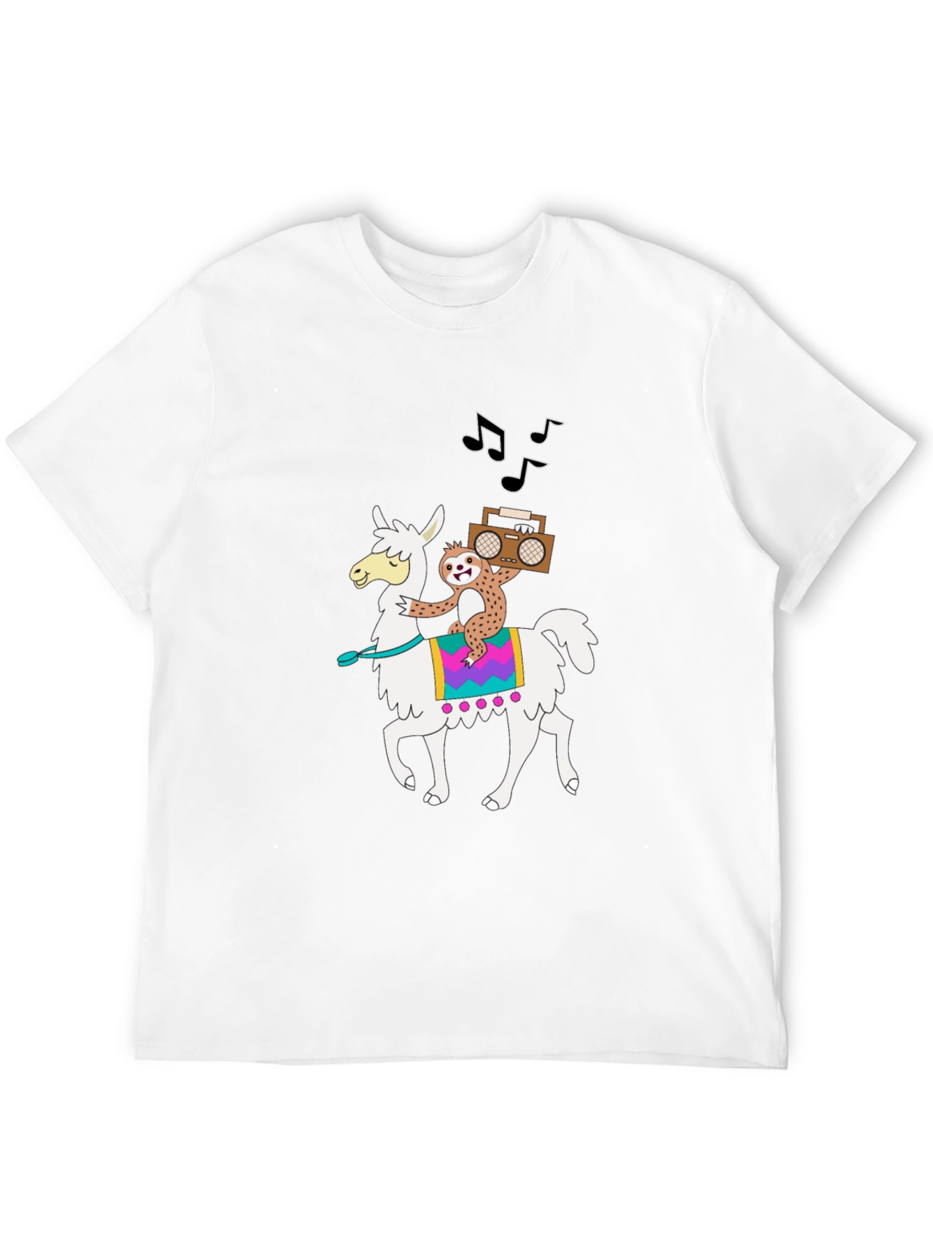 Llama & Sloth T-Shirt - Cute Cartoon Graphic Tee