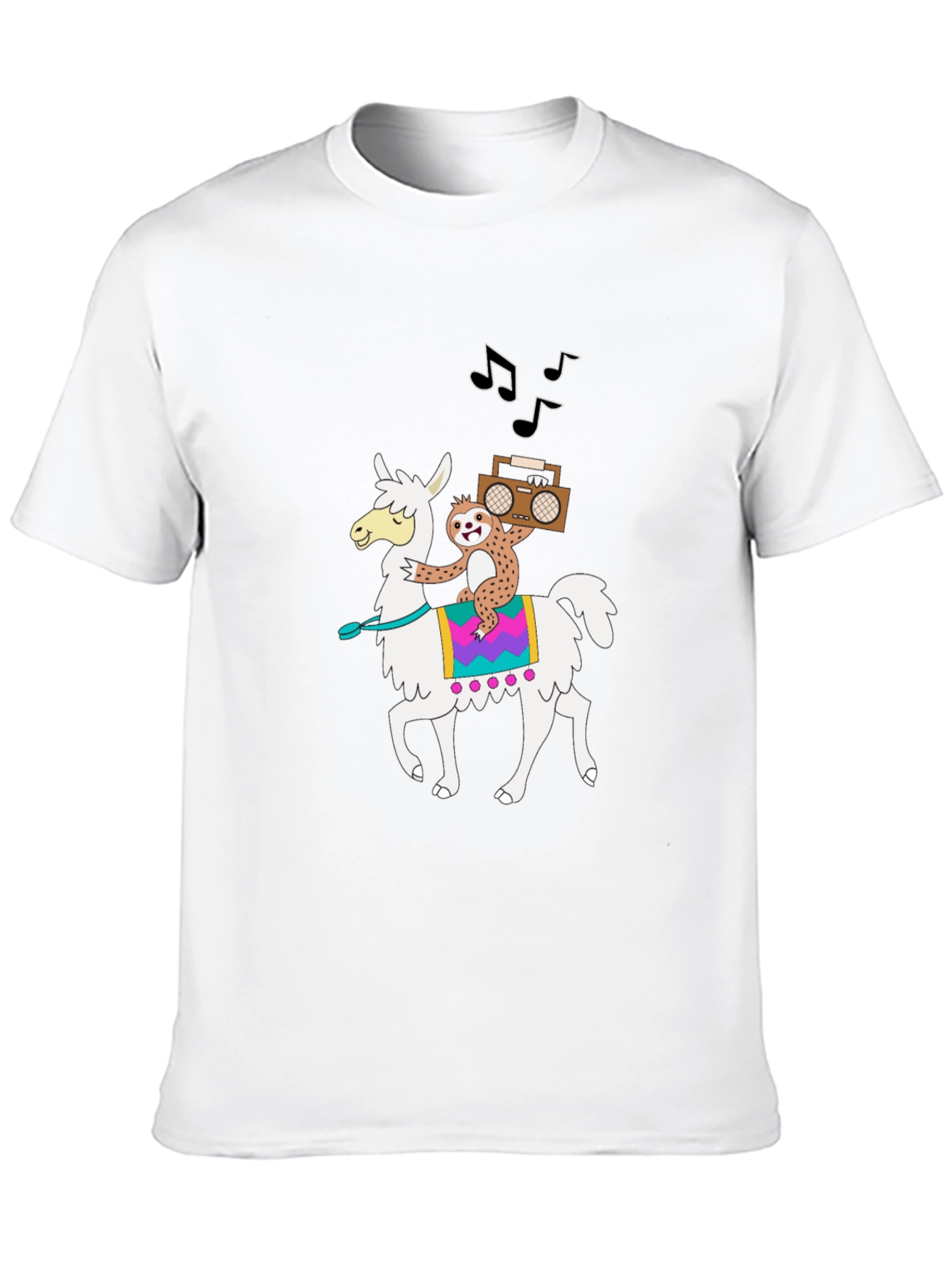 Llama & Sloth T-Shirt - Cute Cartoon Graphic Tee
