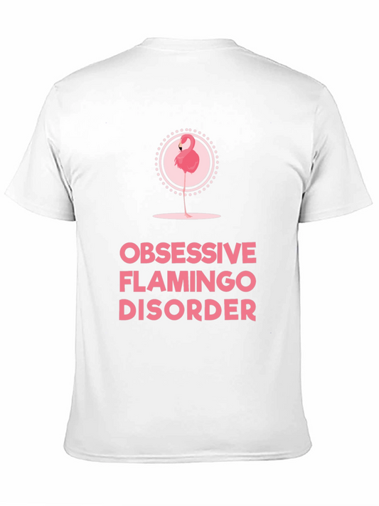 Obsessive Flamingo Disorder Black T-Shirt