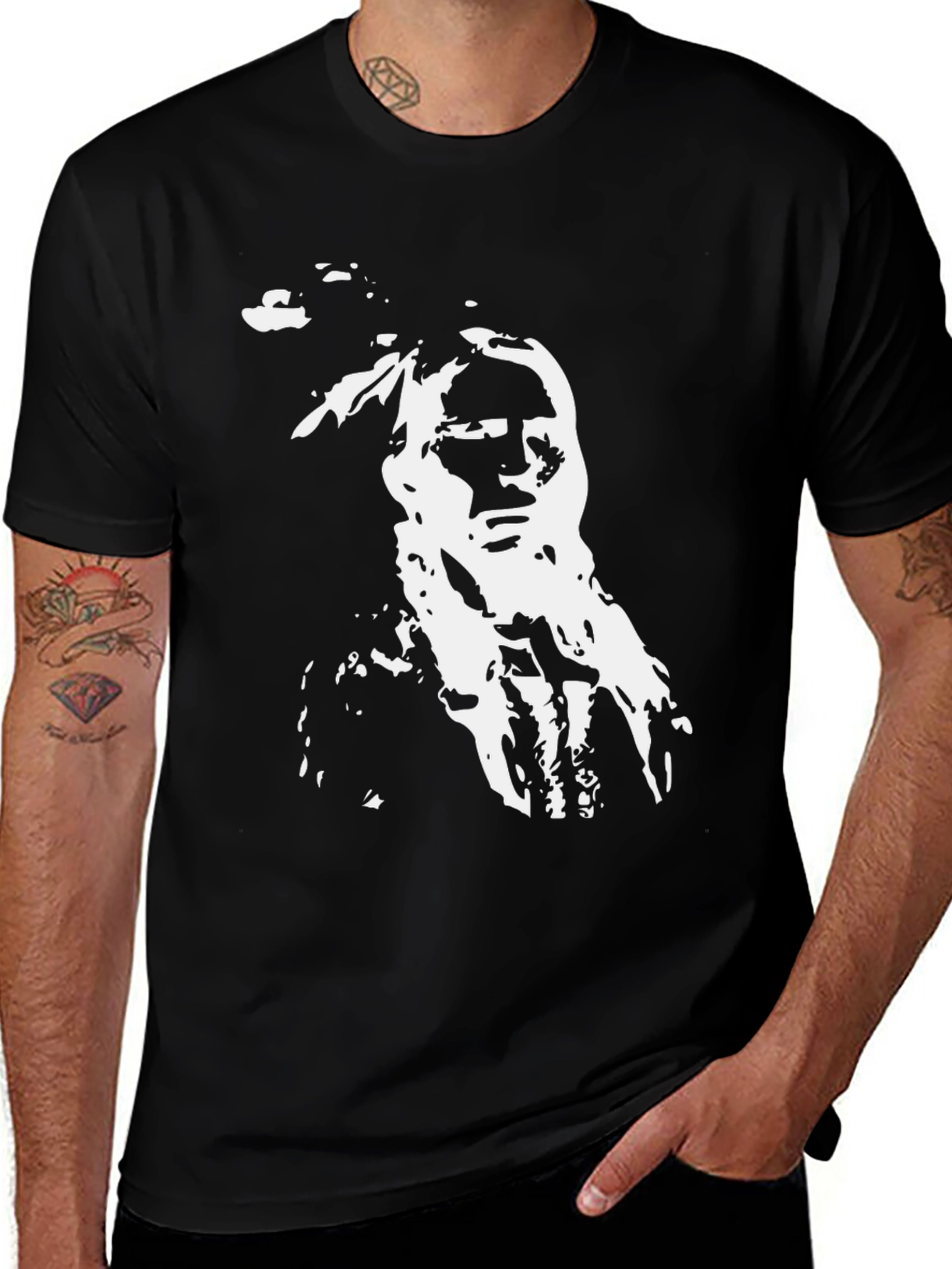 Native American Graphic Print T-Shirt