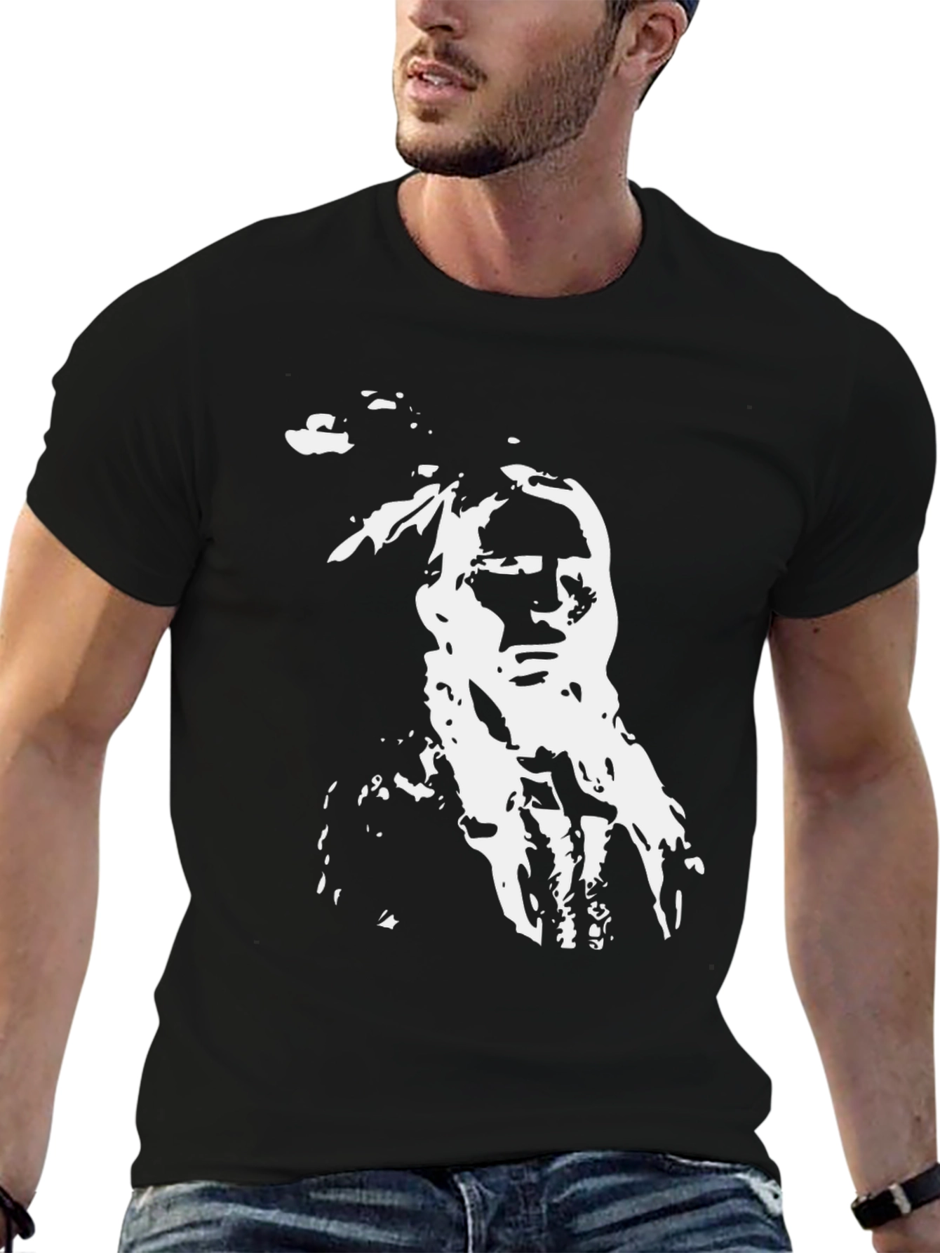 Native American Graphic Print T-Shirt