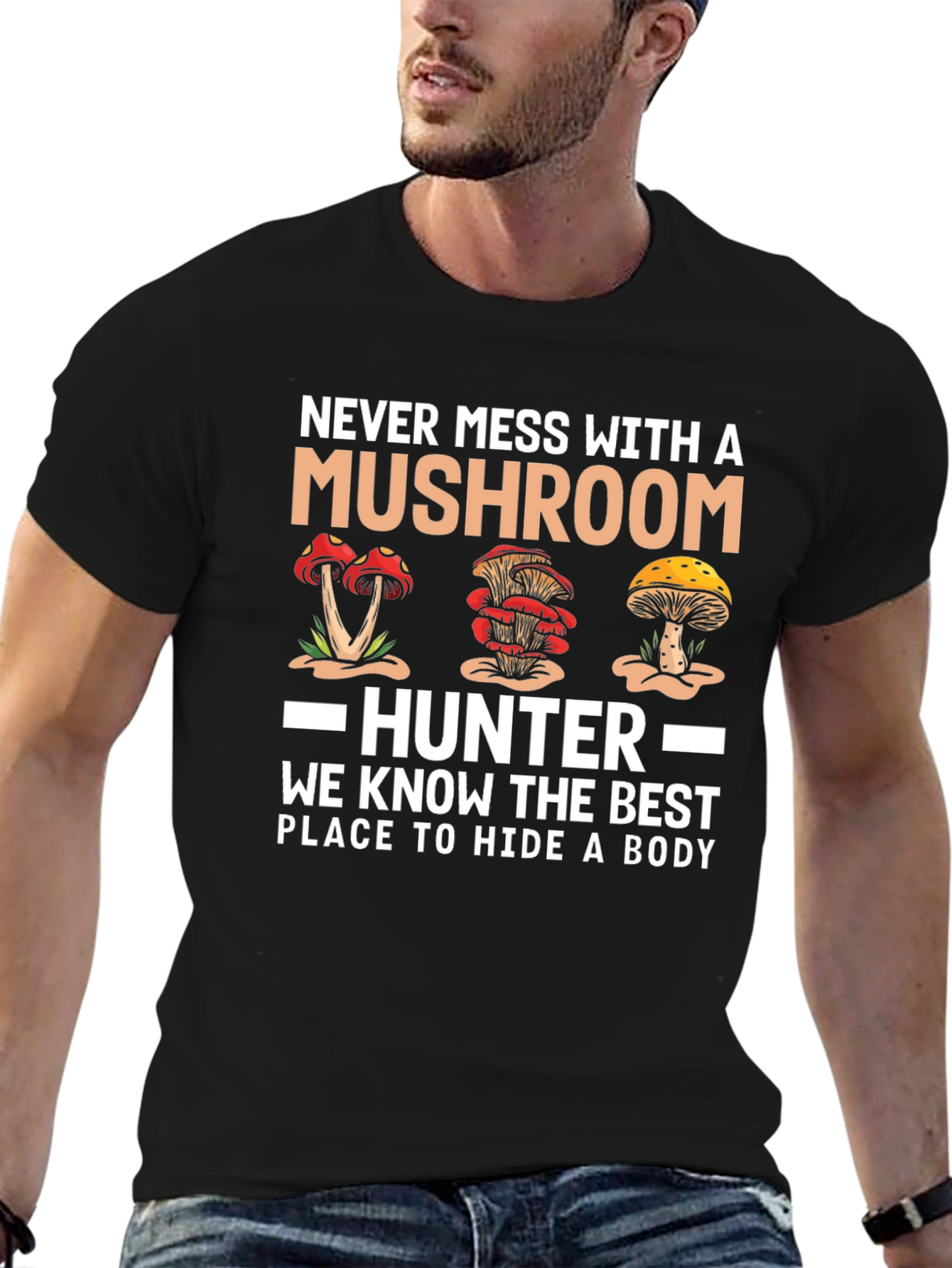 Mushroom Hunter T-Shirt - Funny Graphic Tee