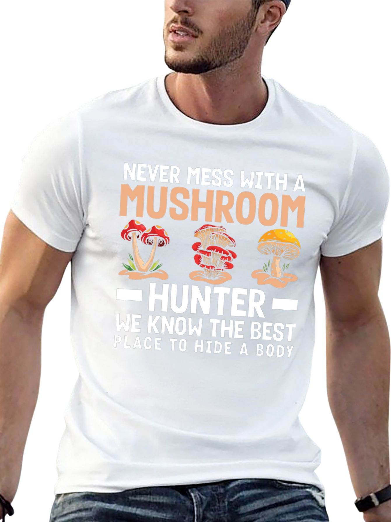 Mushroom Hunter T-Shirt - Funny Graphic Tee