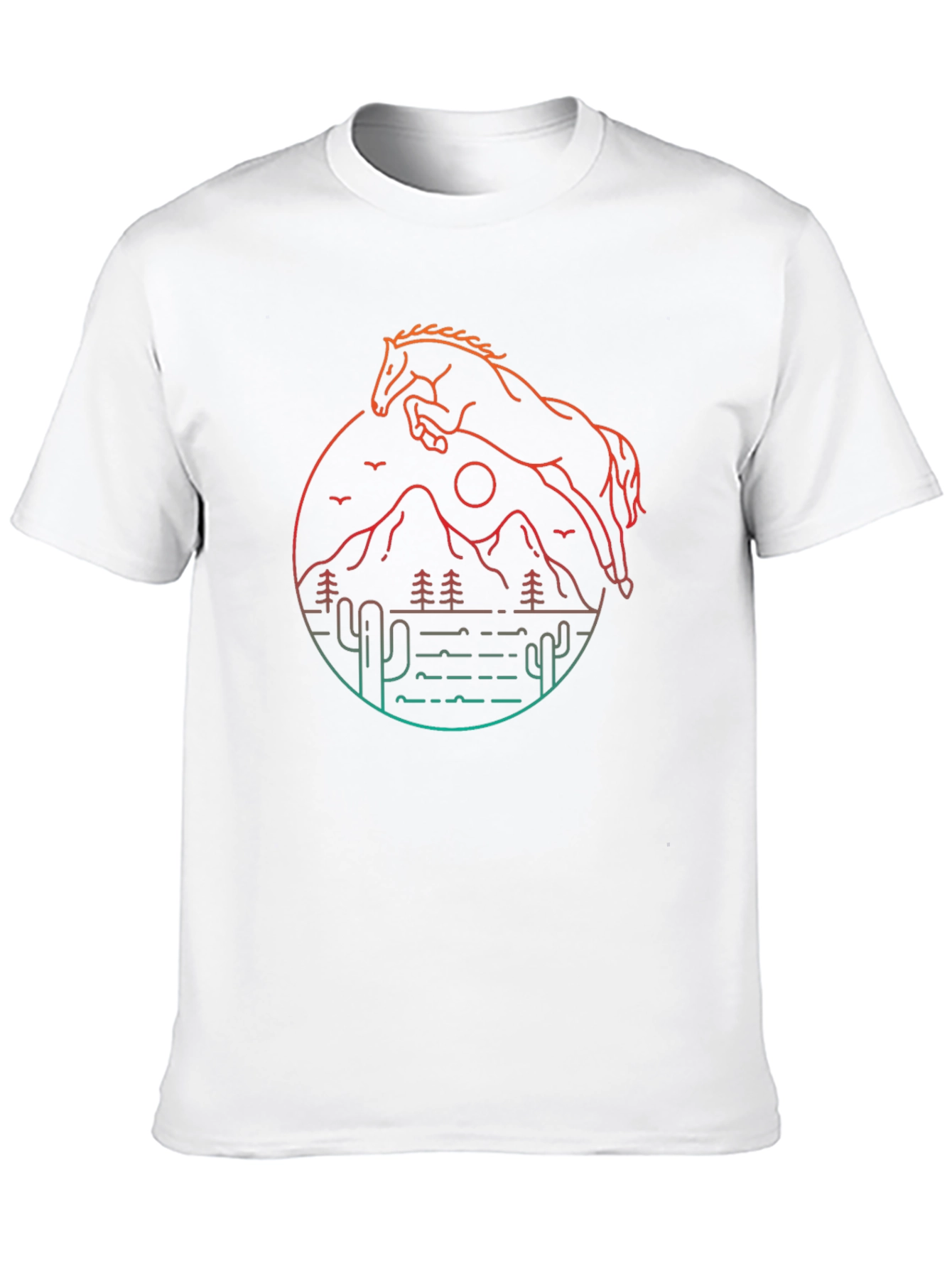 Horse & Desert Graphic Tee - Black