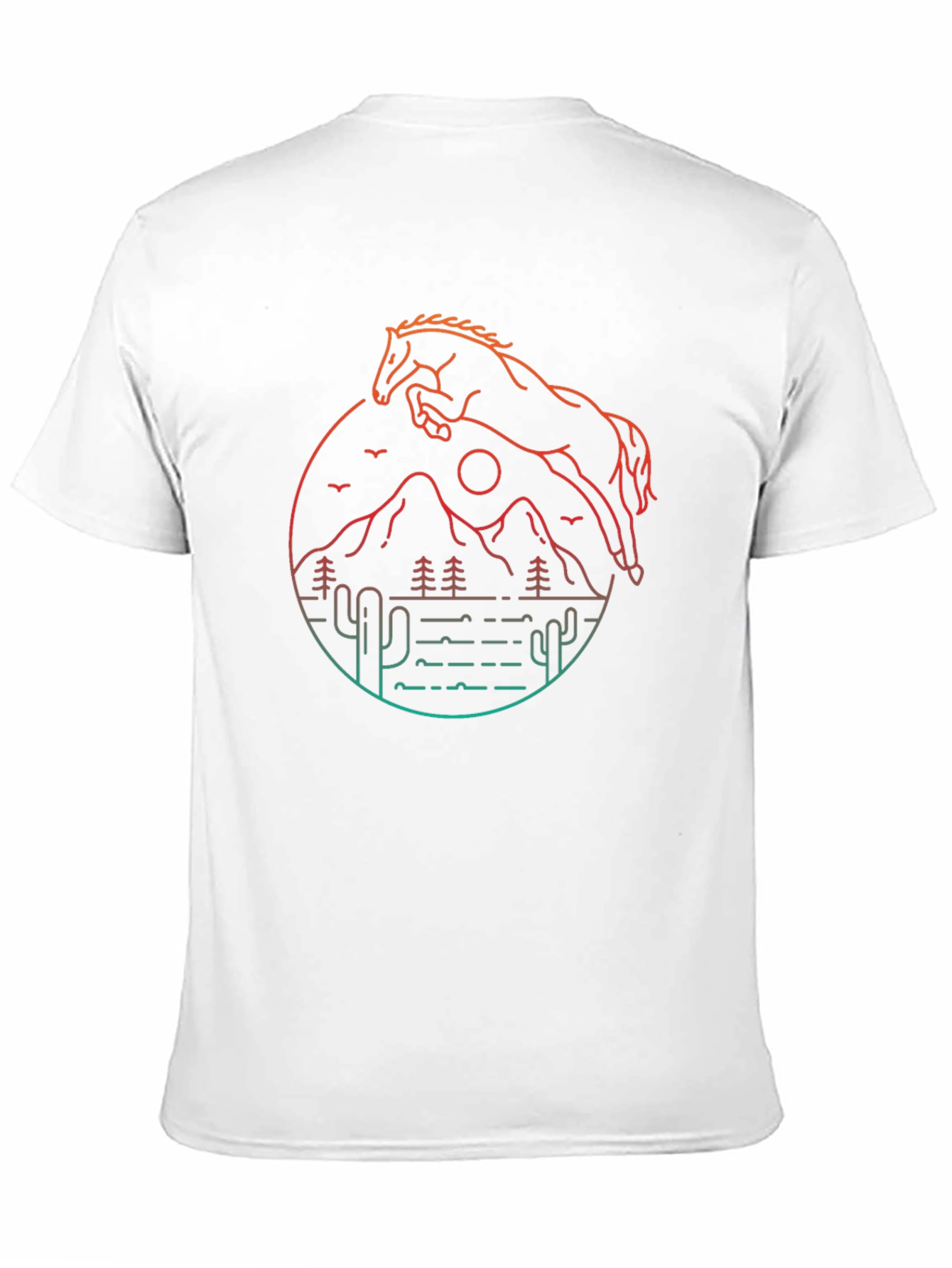 Horse & Desert Graphic Tee - Black