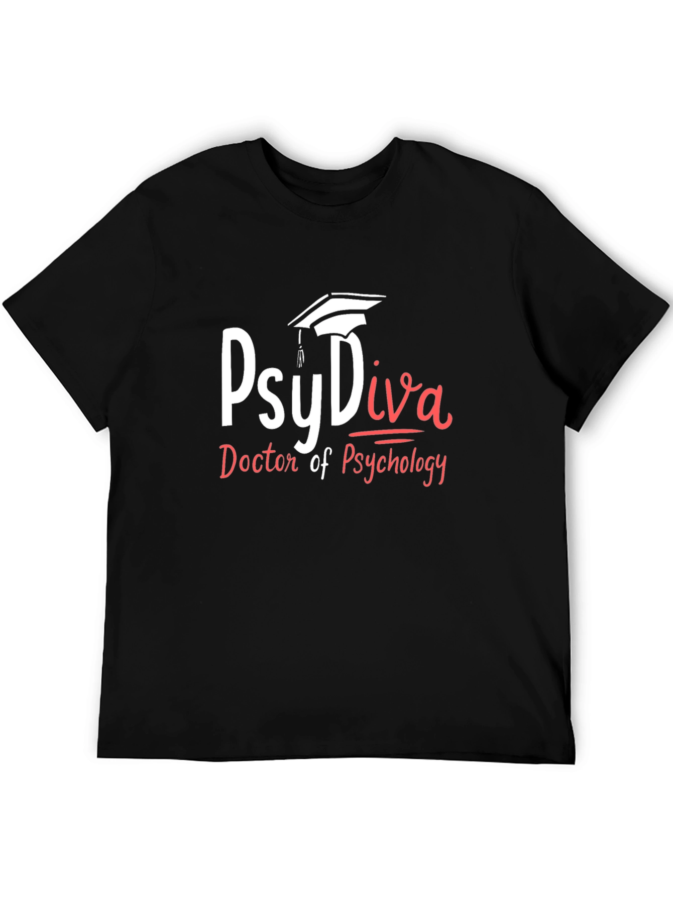 PsyDiva Doctor of Psychology T-Shirt - Black