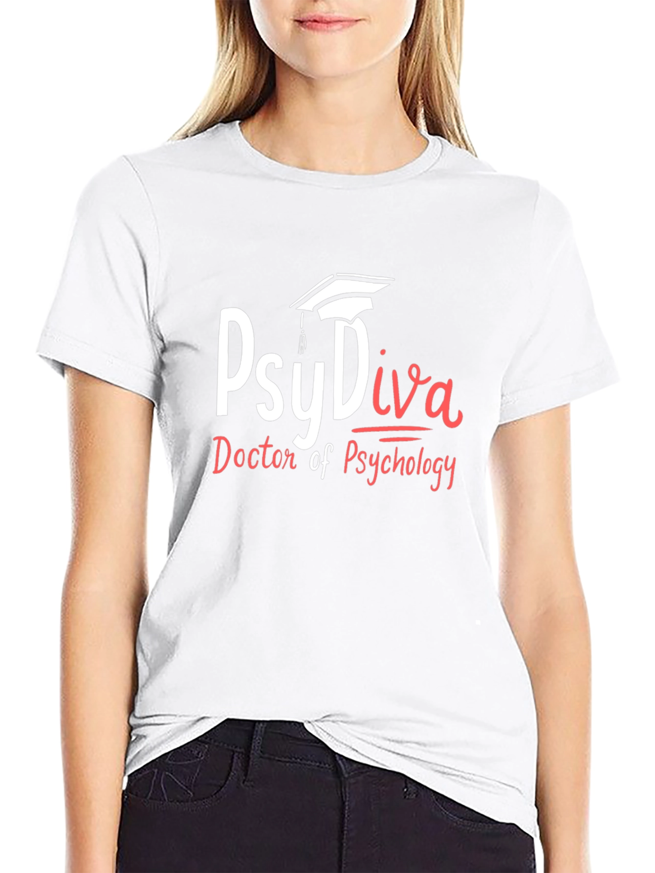 PsyDiva Doctor of Psychology T-Shirt - Black