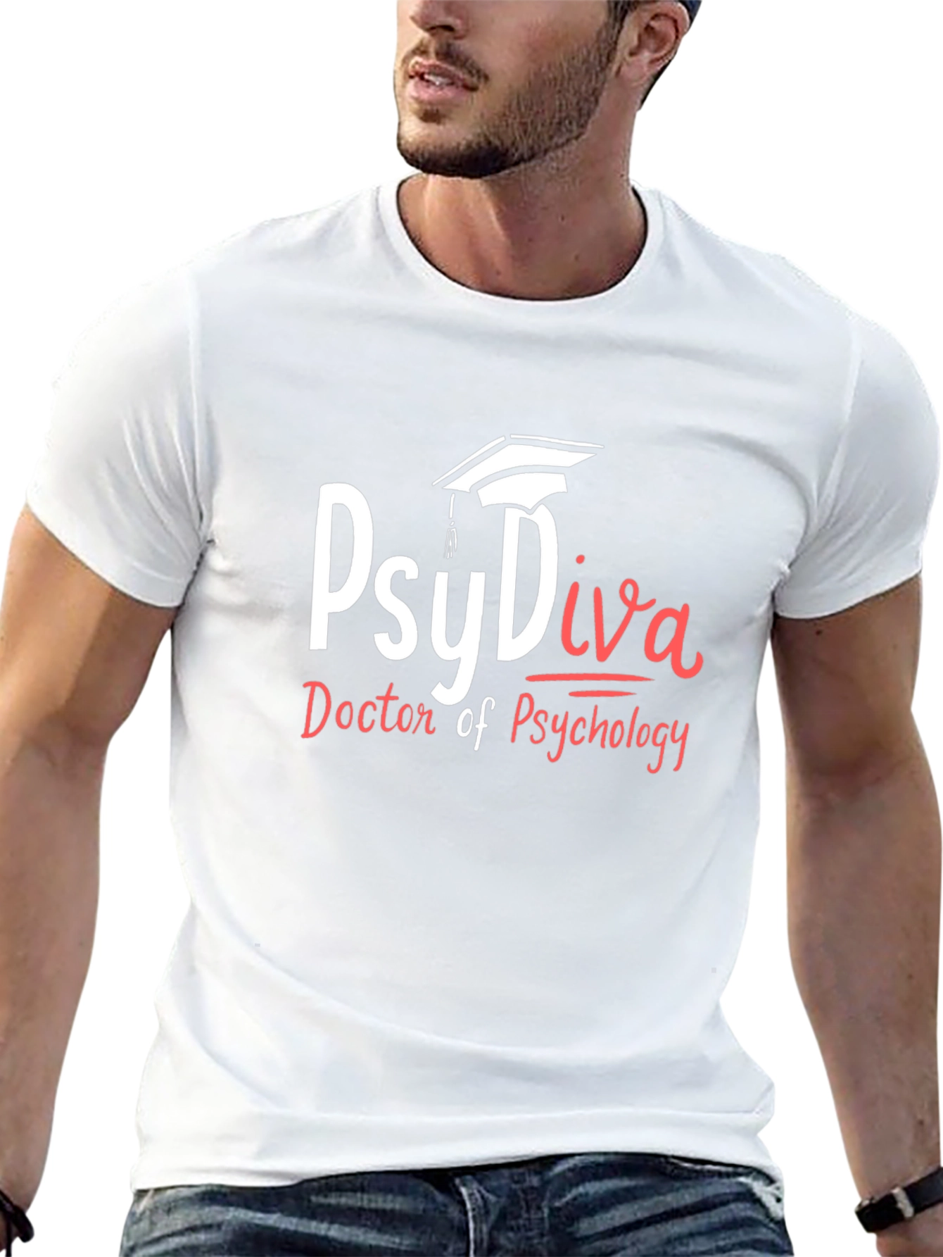PsyDiva Doctor of Psychology T-Shirt - Black