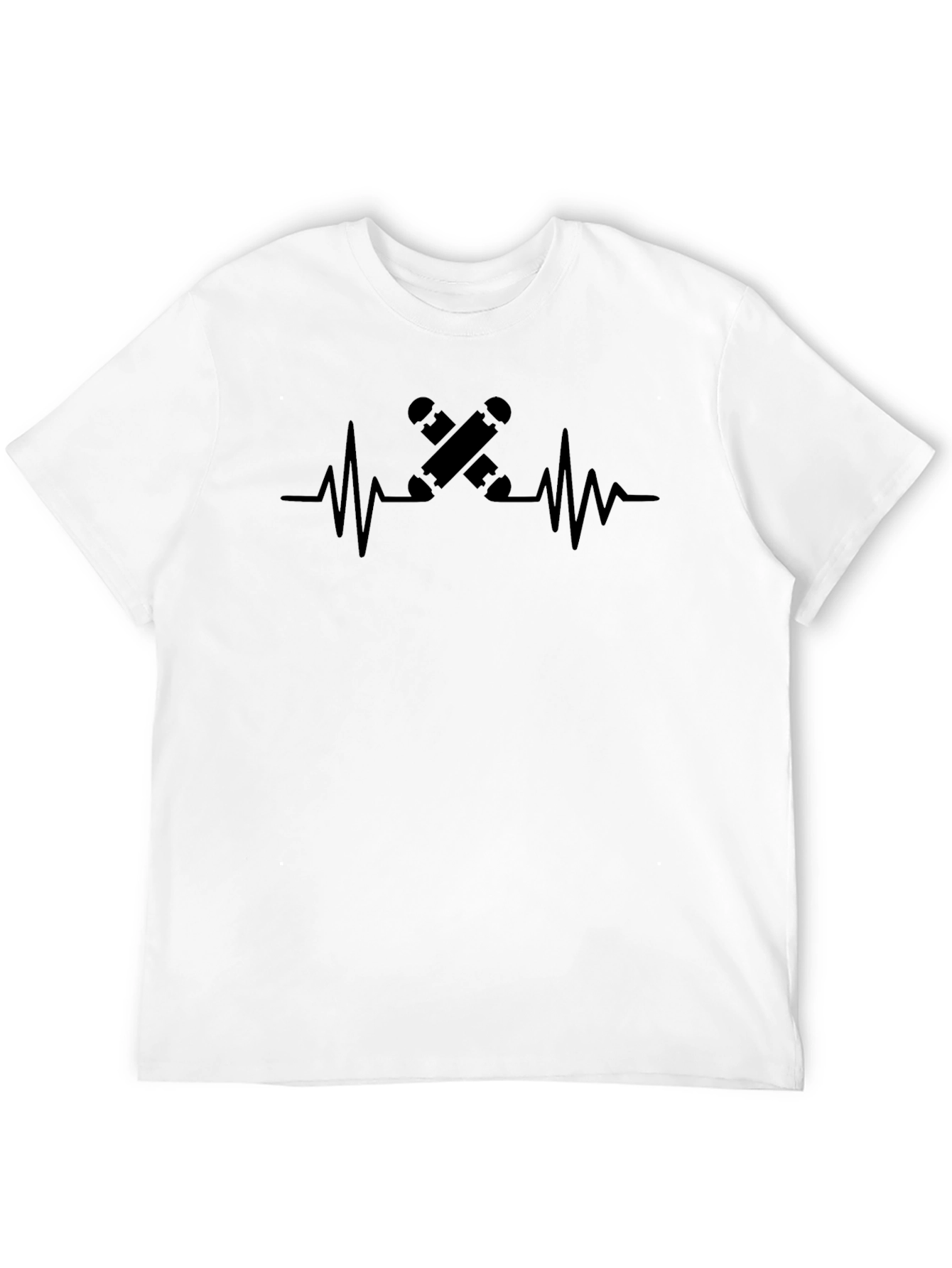 Skateboard Heartbeat Graphic Tee