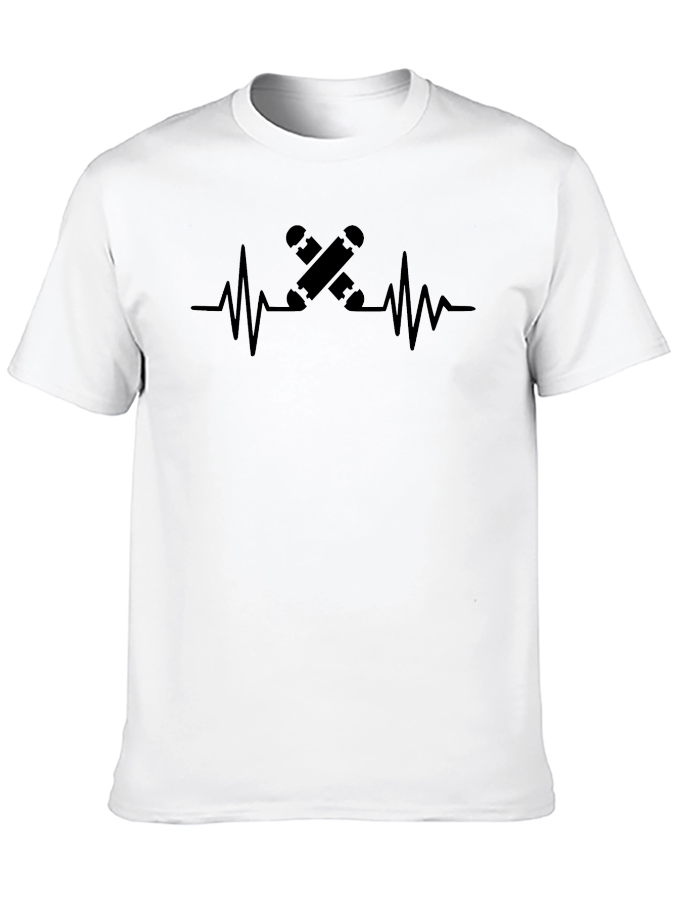 Skateboard Heartbeat Graphic Tee