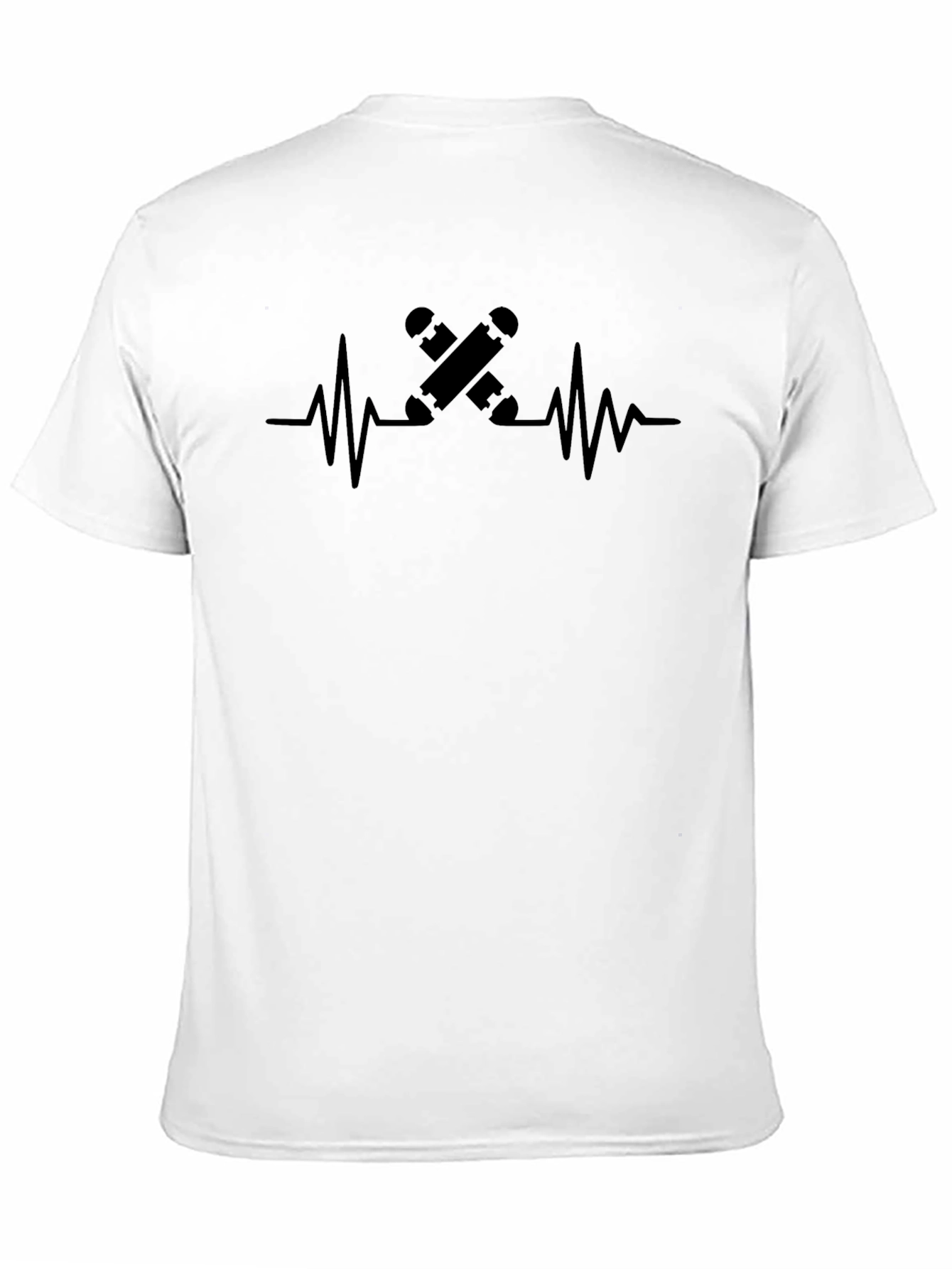 Skateboard Heartbeat Graphic Tee