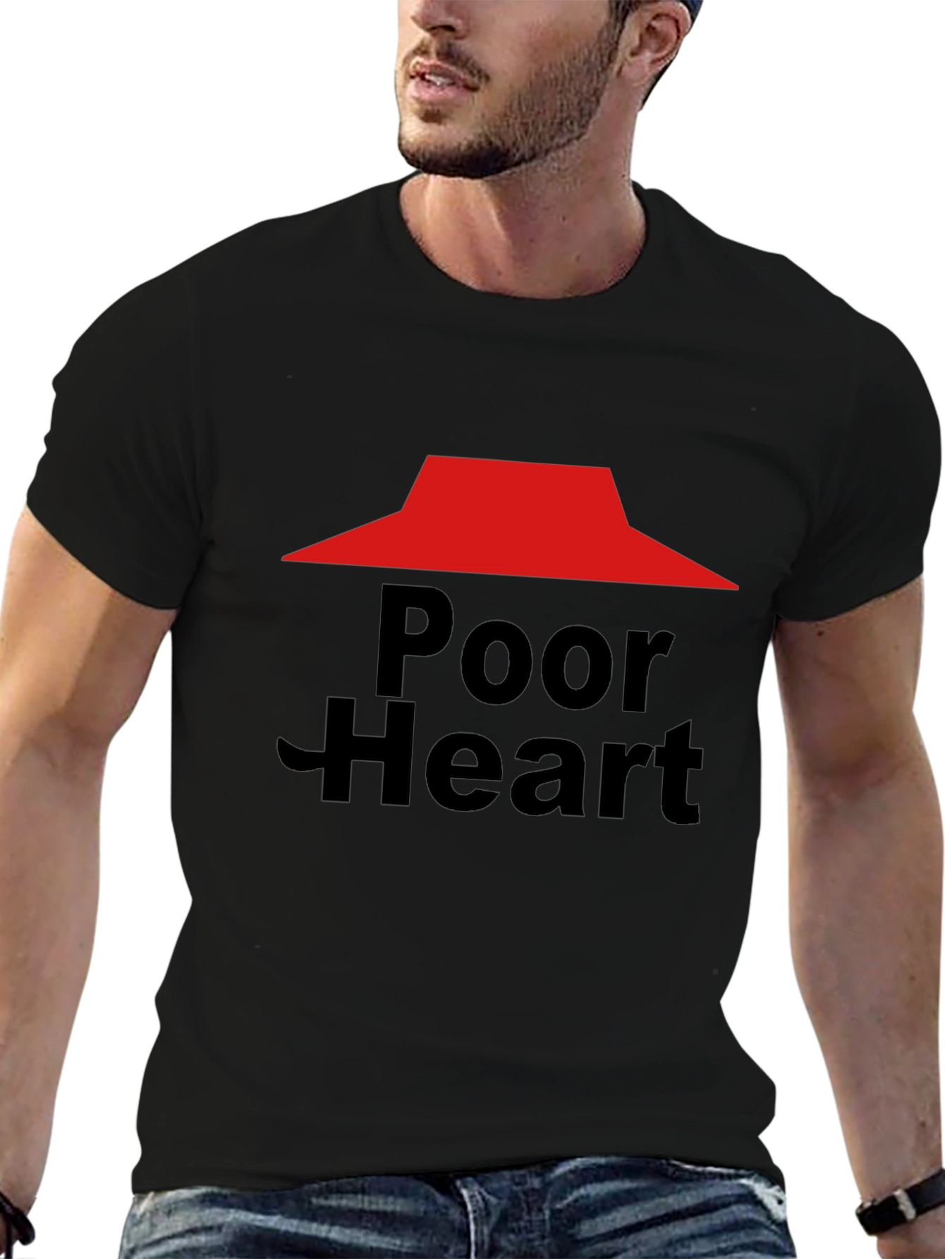 Poor Heart Funny Graphic T-Shirt